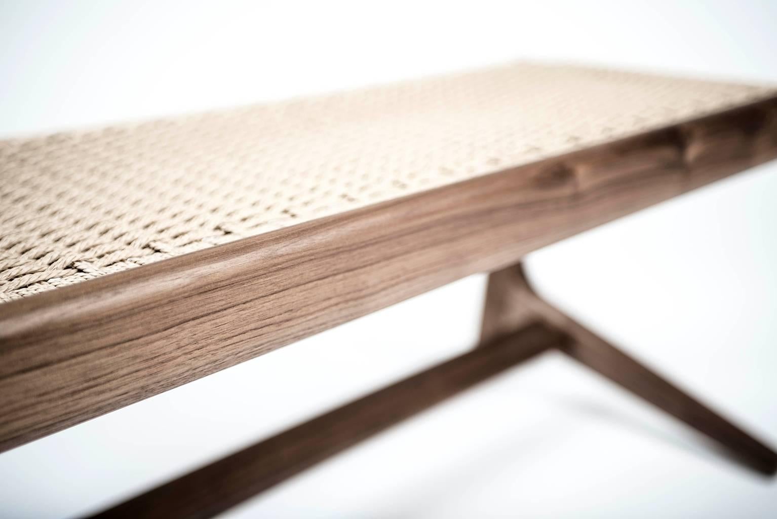Hand-Crafted Custom Rian Cantilever Bench For Sale