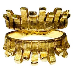 Custom Ring Enhancer 14 Karat Gold Organic, Ring Guard with Custom Texture