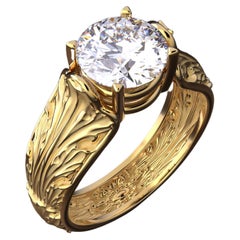 Maßgefertigter Ring für Mary, 14k Gelbgold, Größe 6, US