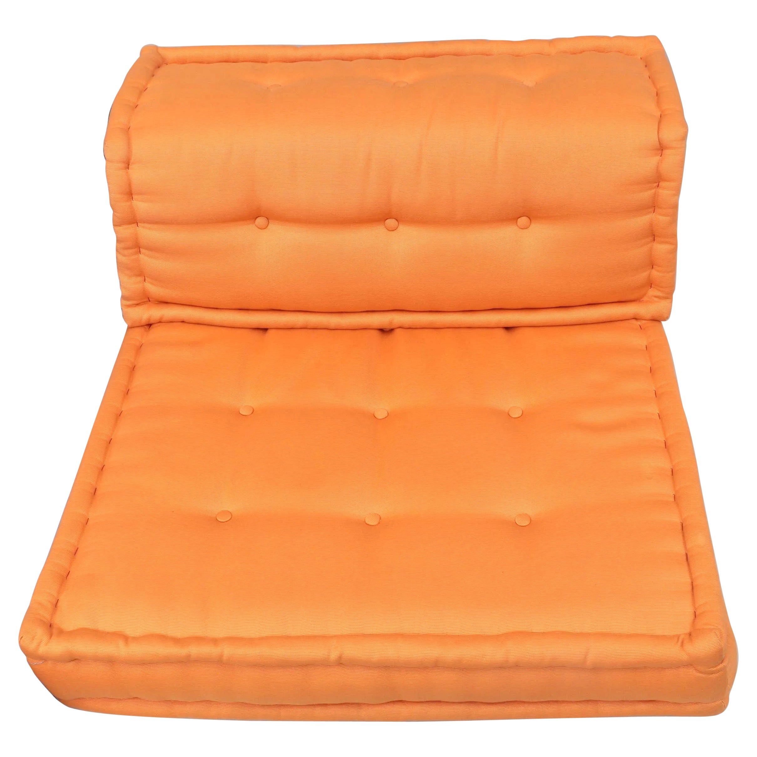 Custom Roche Bobois Mah Jong Orange Lounge Chair Set, Hans Hopfer, Italy