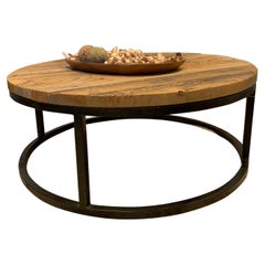 Custom Round Barnwood Coffee Table