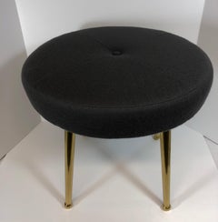 Custom Round Brass Pointe Leg Bench or Stool