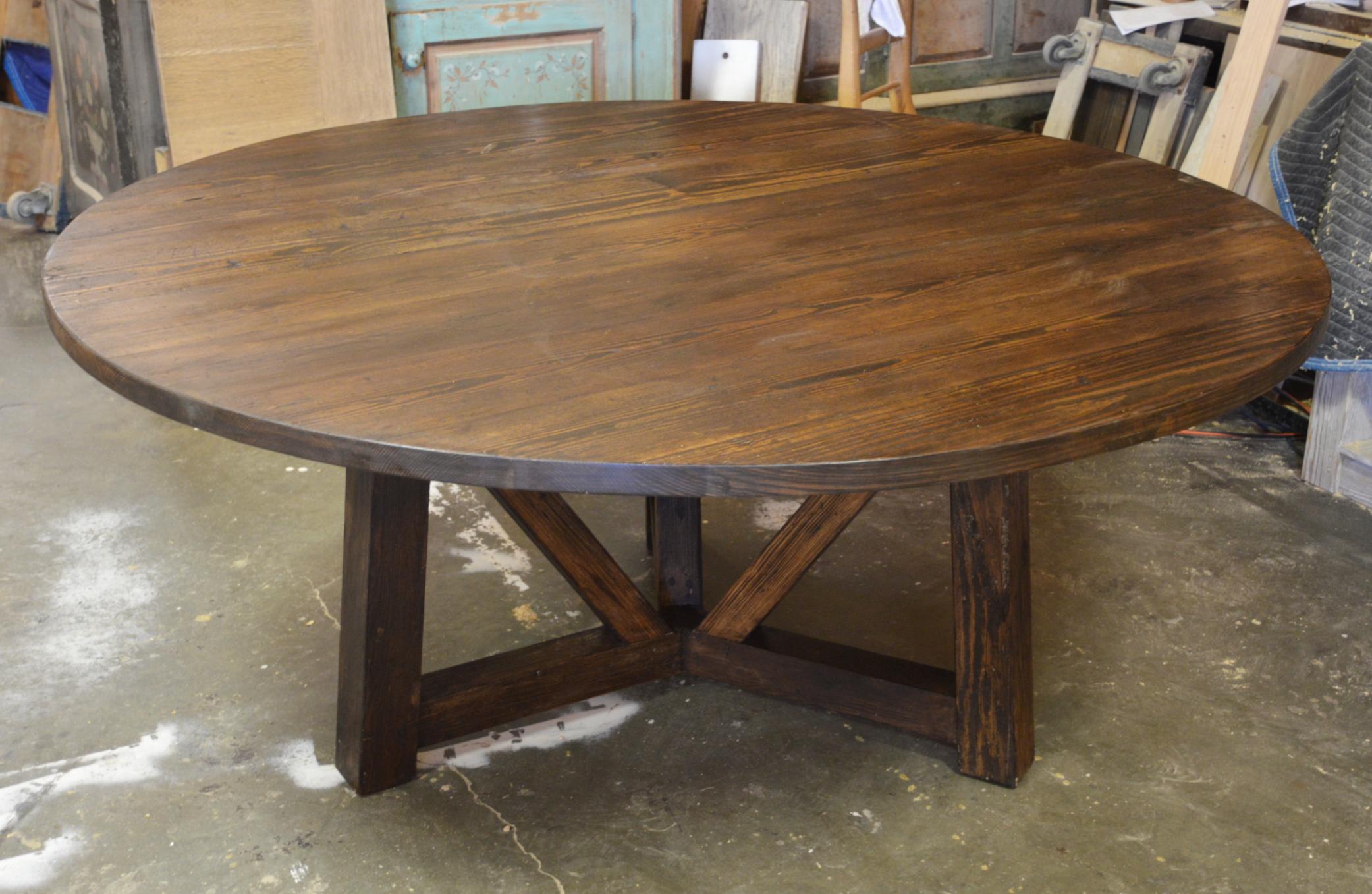 North American Javi Dining Table in Reclaimed Pine, Built to Order by Petersen Antiques For Sale