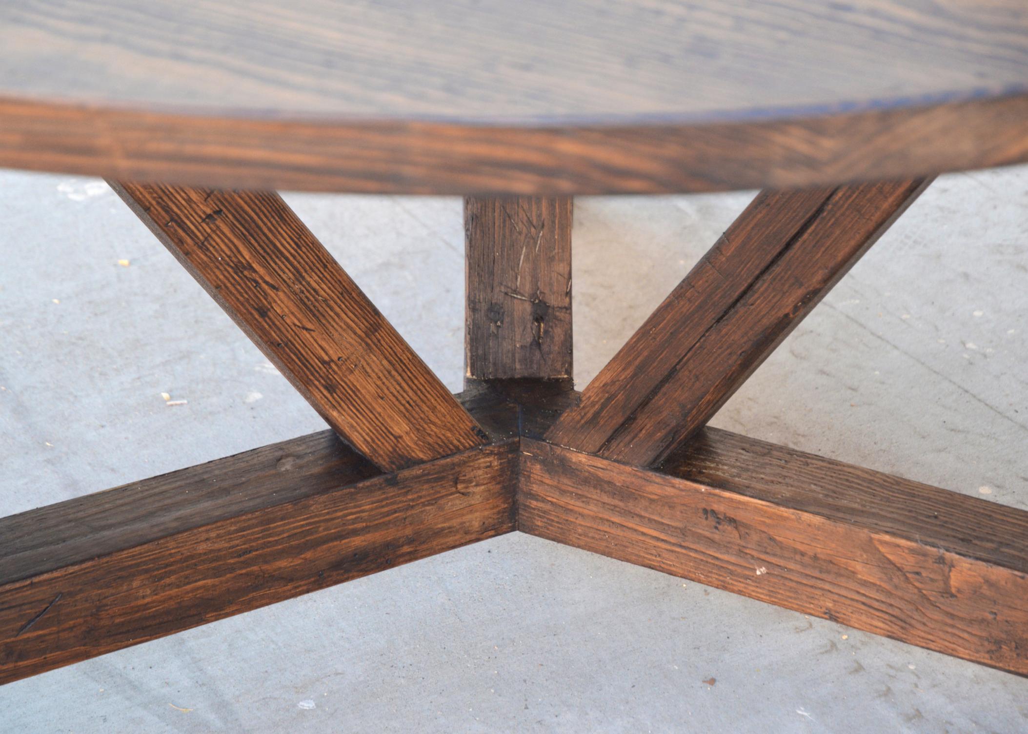 Javi Dining Table in Reclaimed Pine, Built to Order by Petersen Antiques In New Condition For Sale In Los Angeles, CA