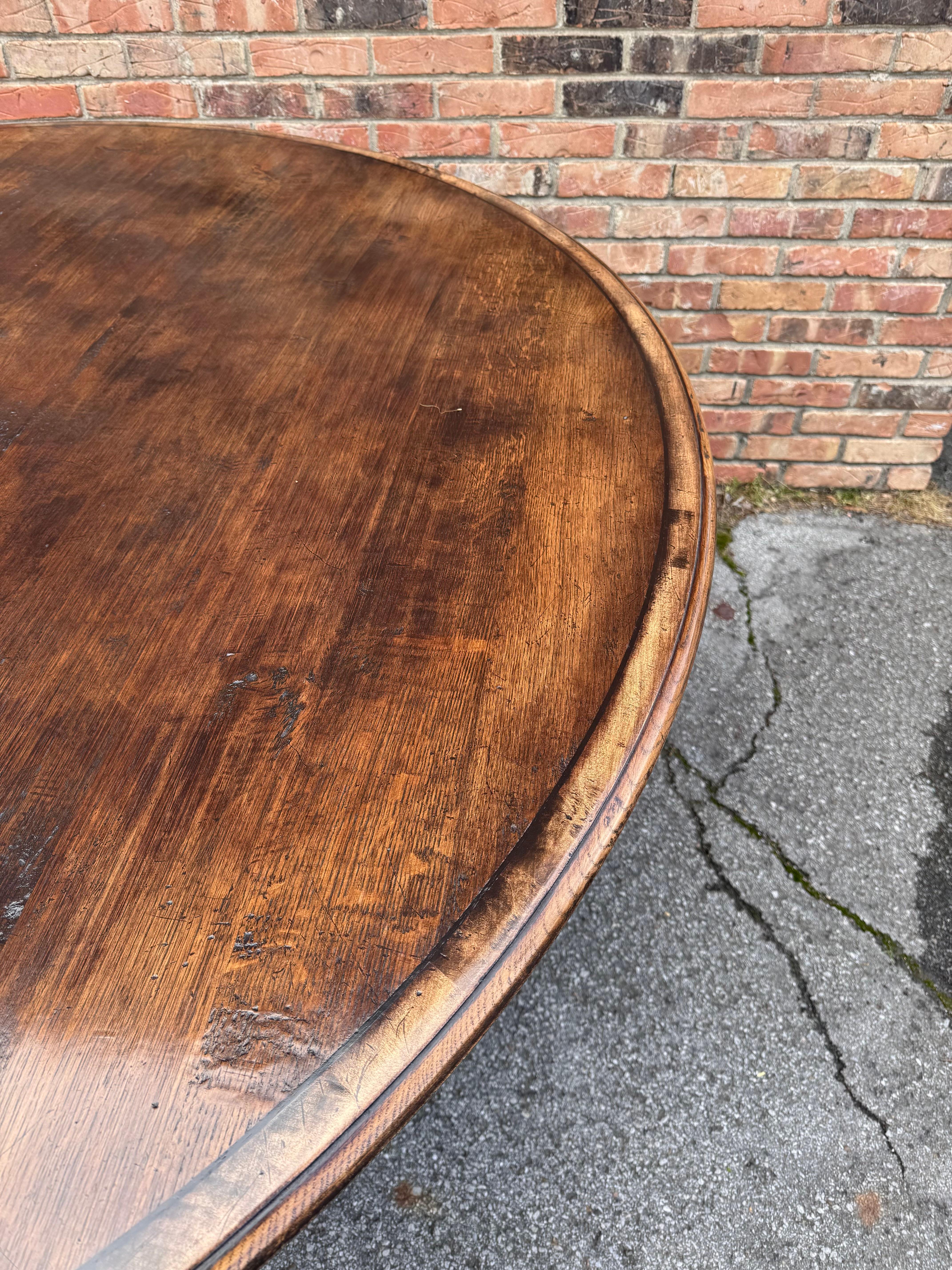 Contemporary Custom Round English Dining Table For Sale