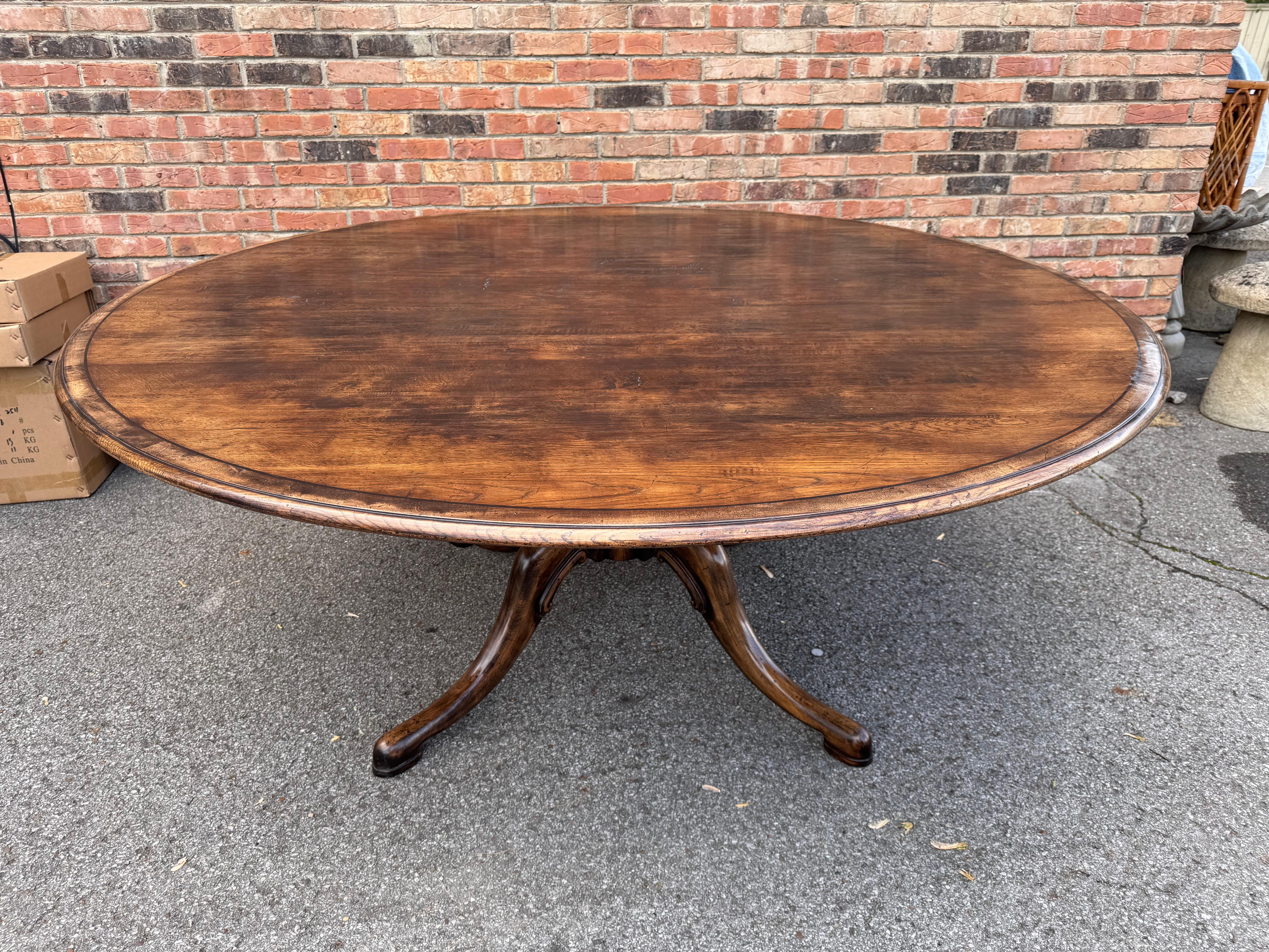 Custom Round English Dining Table For Sale 1