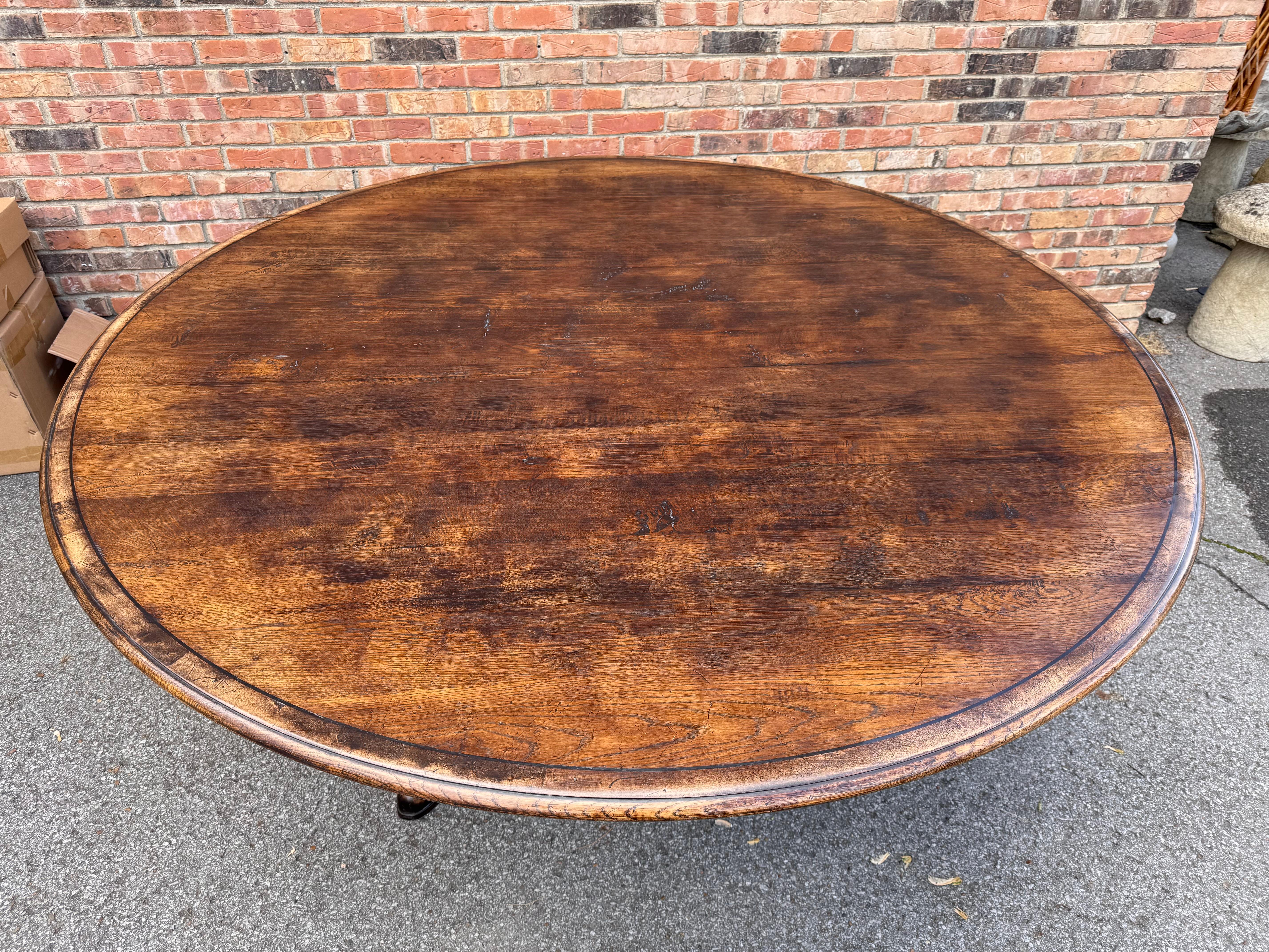 Custom Round English Dining Table For Sale 2