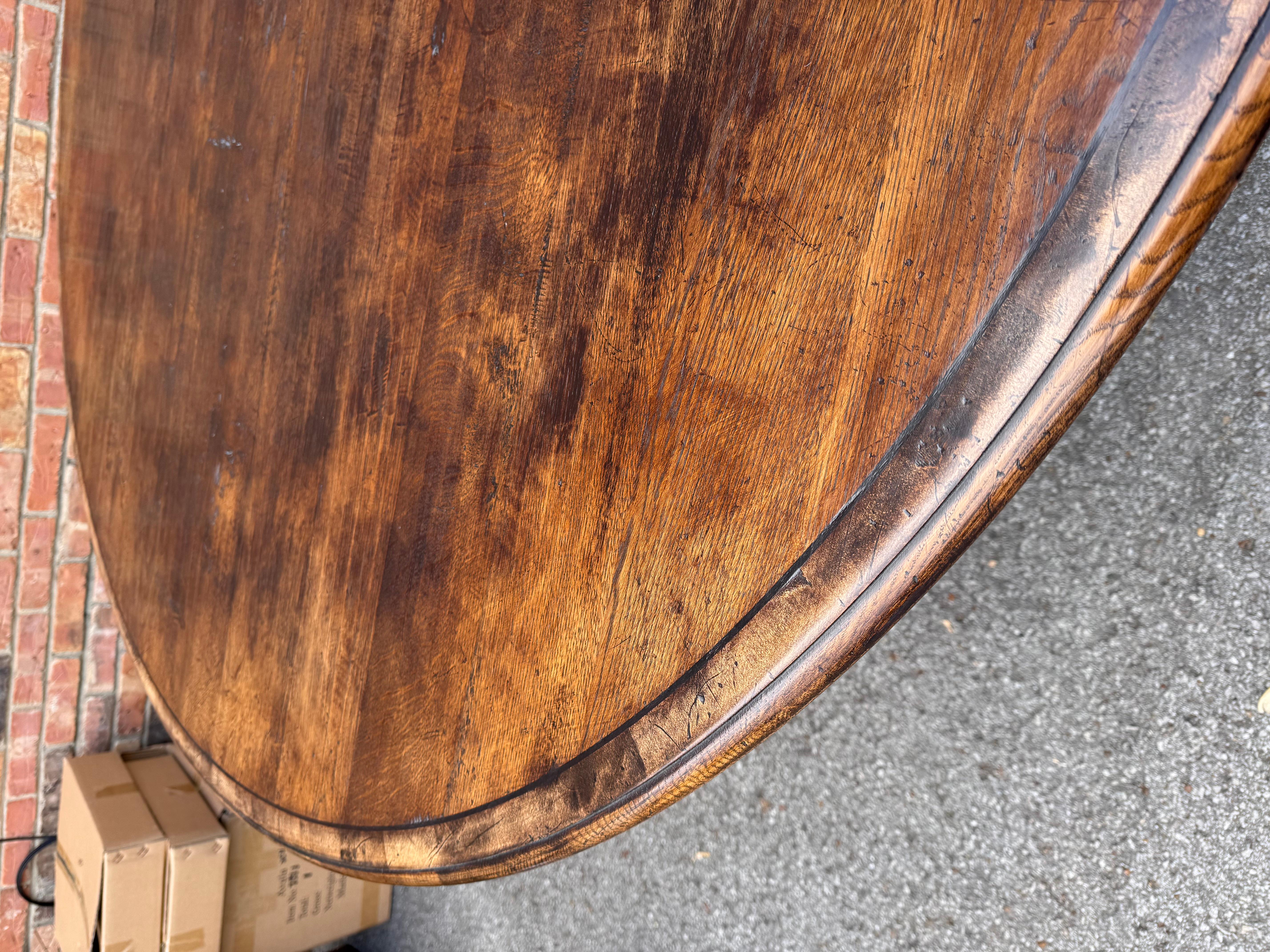 Custom Round English Dining Table For Sale 3