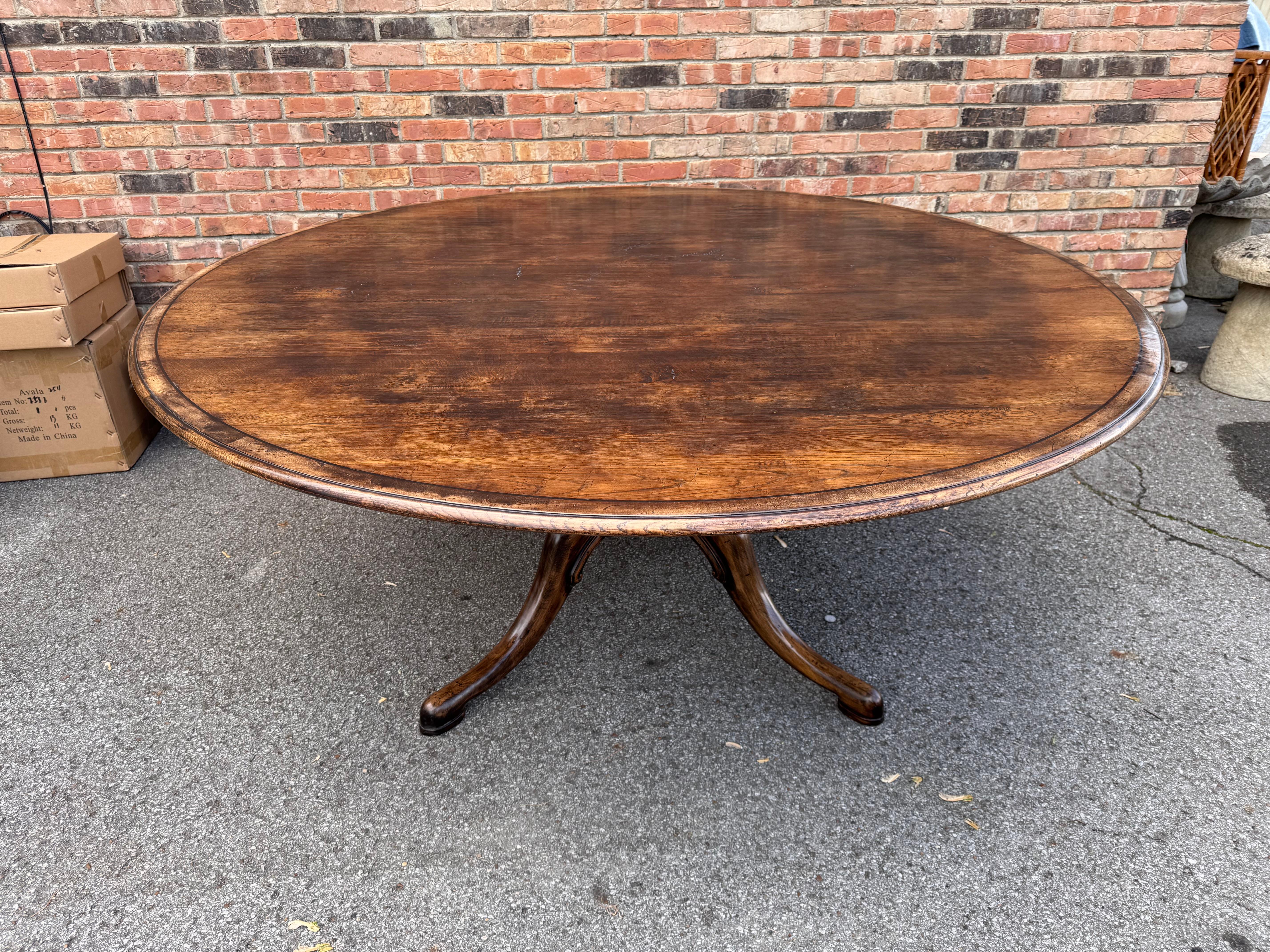 Custom Round English Dining Table For Sale 4