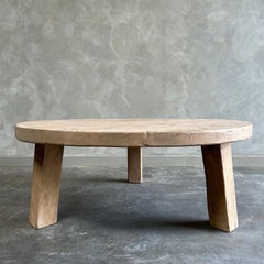 Custom Round Luna Reclaimed Wood Coffee Table