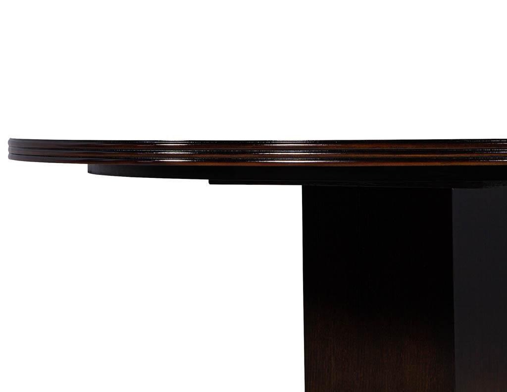 Custom Round Mahogany Pivot Foyer Center Table by Carrocel 1