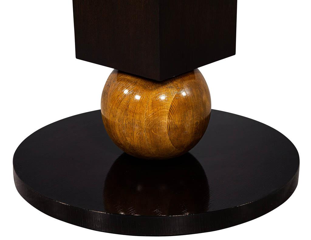 Custom Round Mahogany Pivot Foyer Center Table by Carrocel 2