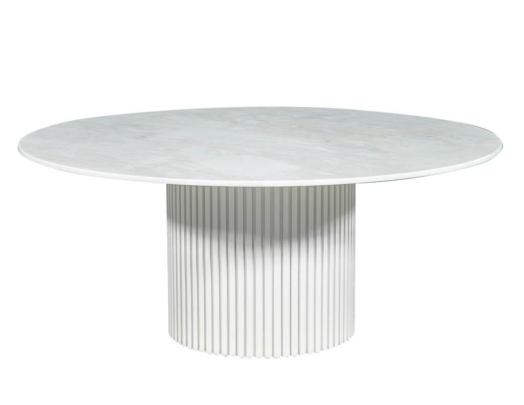 marble round table dining