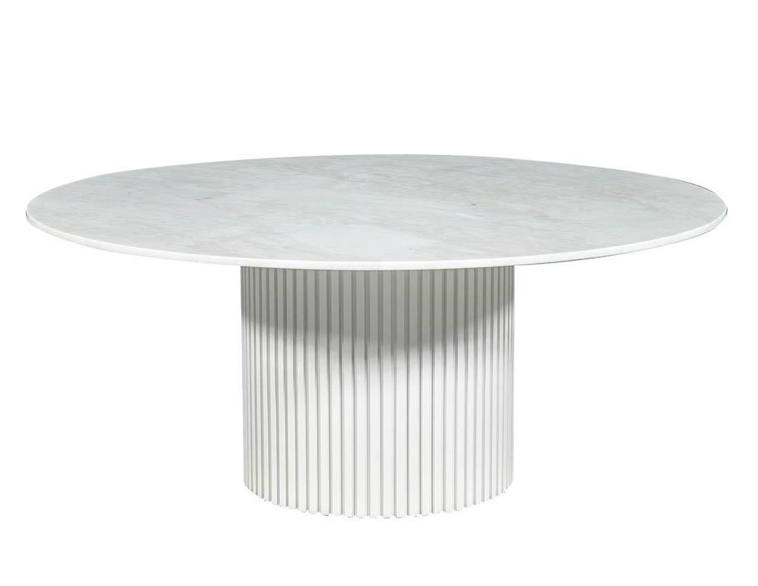 Custom Round White Marble Top Dining Table At 1stdibs