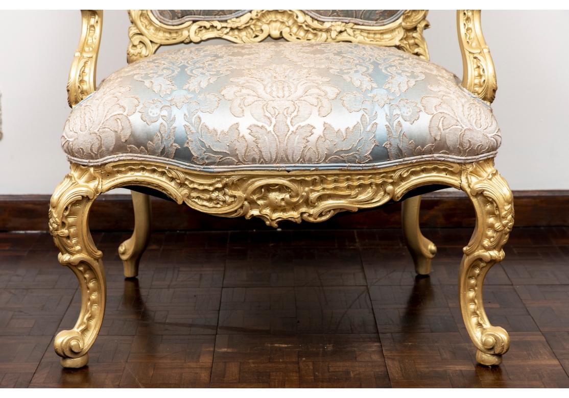 Custom Royal French Style Oversized Throne Chair For Sale 4