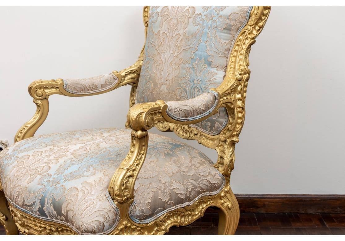 Rococo Custom Royal French Style Oversized Throne Chair For Sale