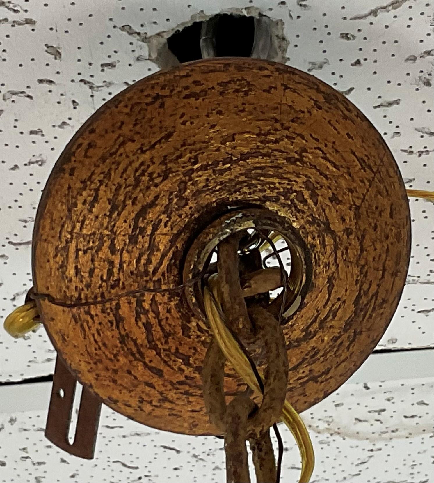 Custom Rustic Italian Two Tier Tolle Chandelier en vente 3