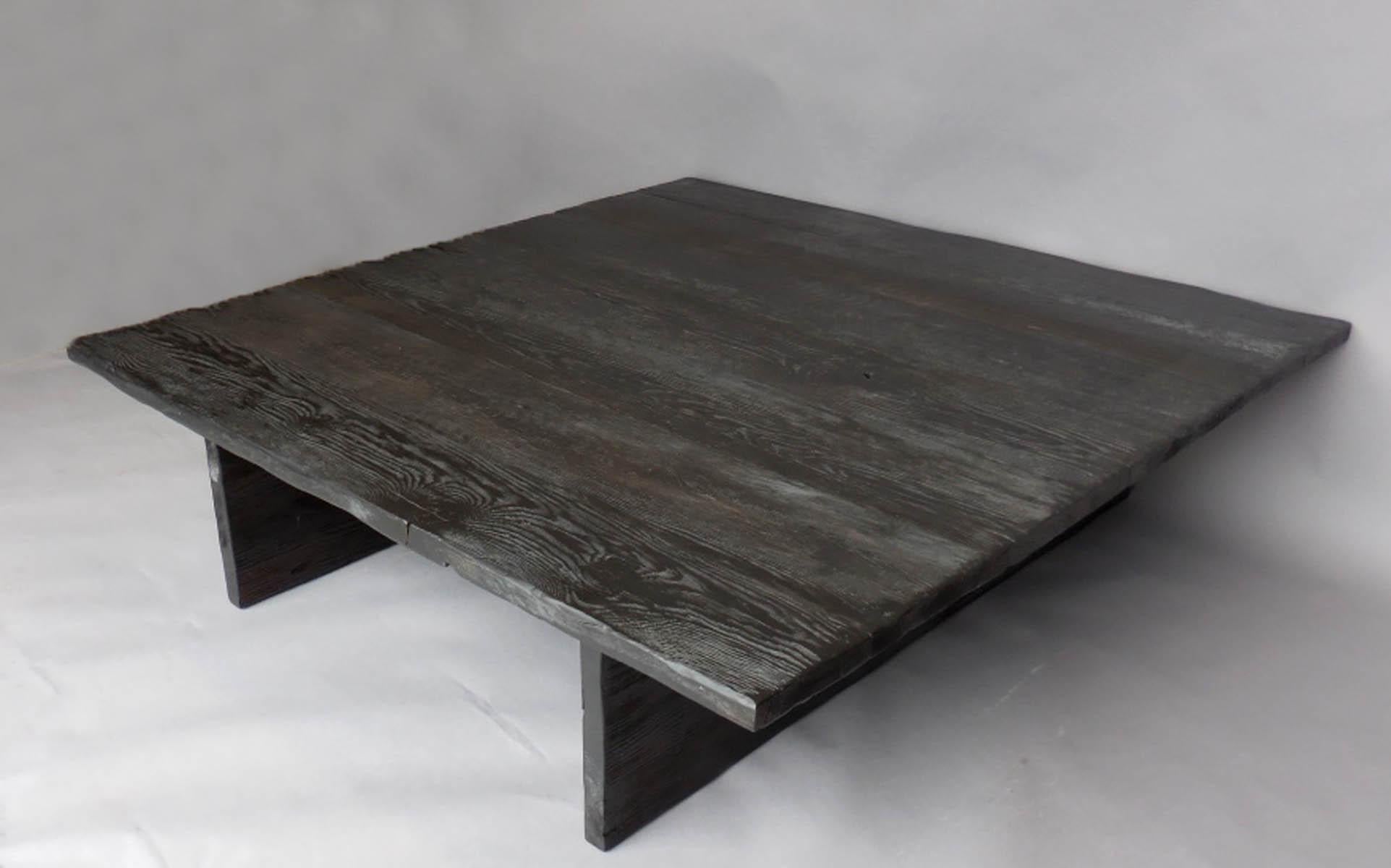 American Custom Rustic Modern Coffee Table by Dos Gallos Studio For Sale
