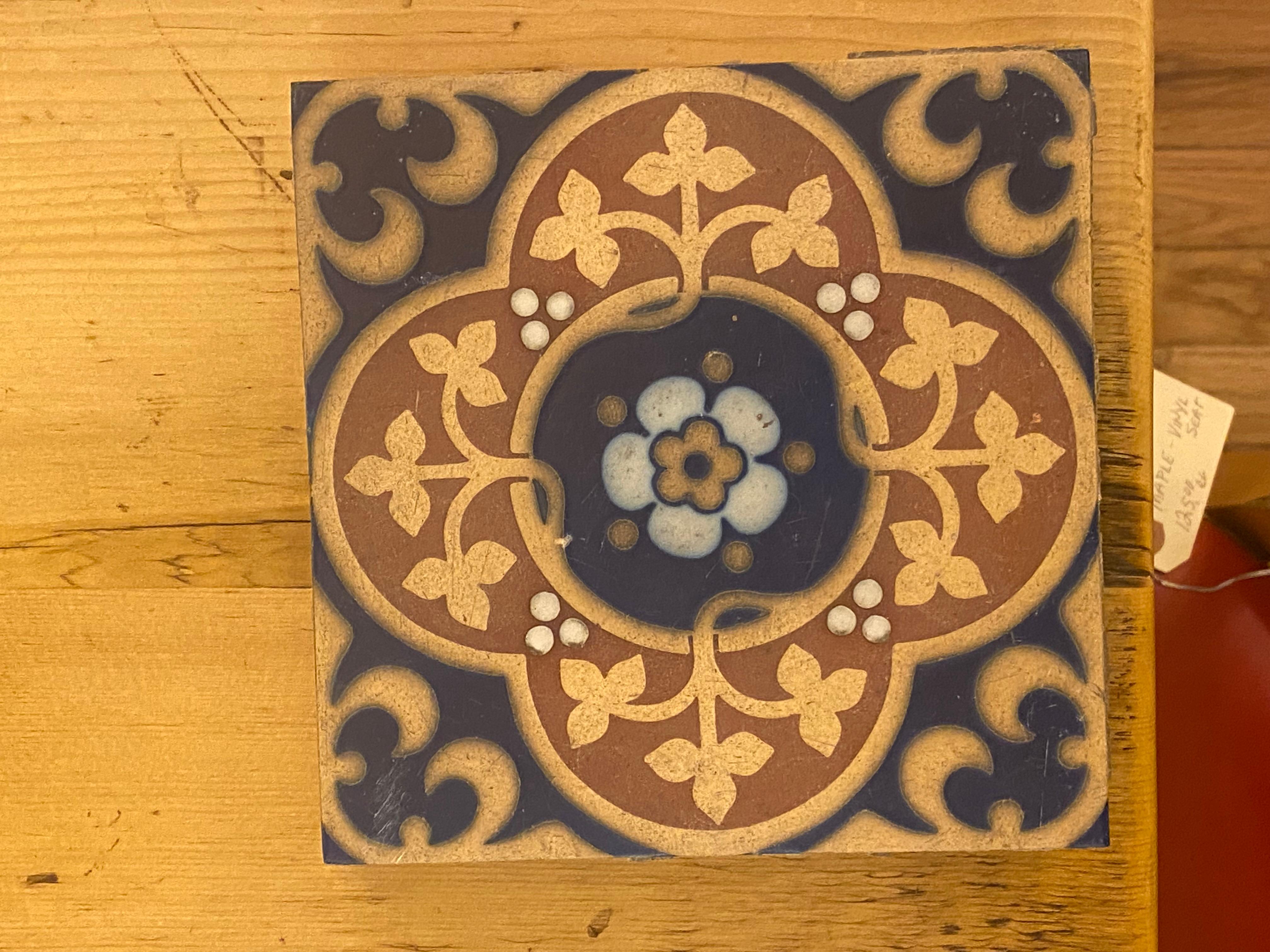 Custom Sample Set Encaustic Minton 'Stoke Upon Trent' Tile Floor 1920s  In Good Condition In New York, NY