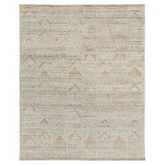 Tapis & Kilim's Tapis personnalisé de style scandinave gris à motif géométrique