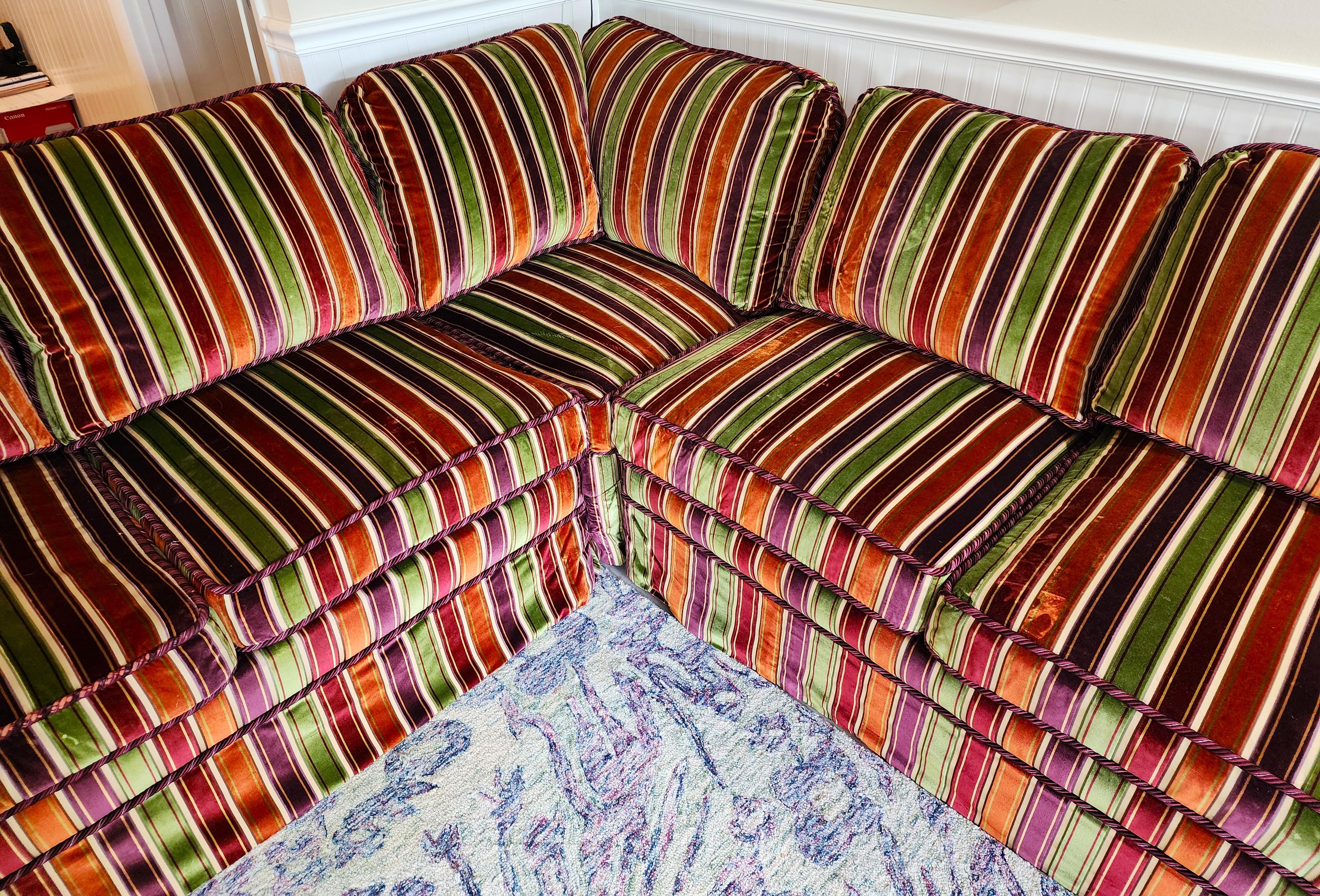 Custom Schwartz Collection Paris Sectional Sofa for Juan Pablo Molyneux In Good Condition For Sale In Lake Worth, FL