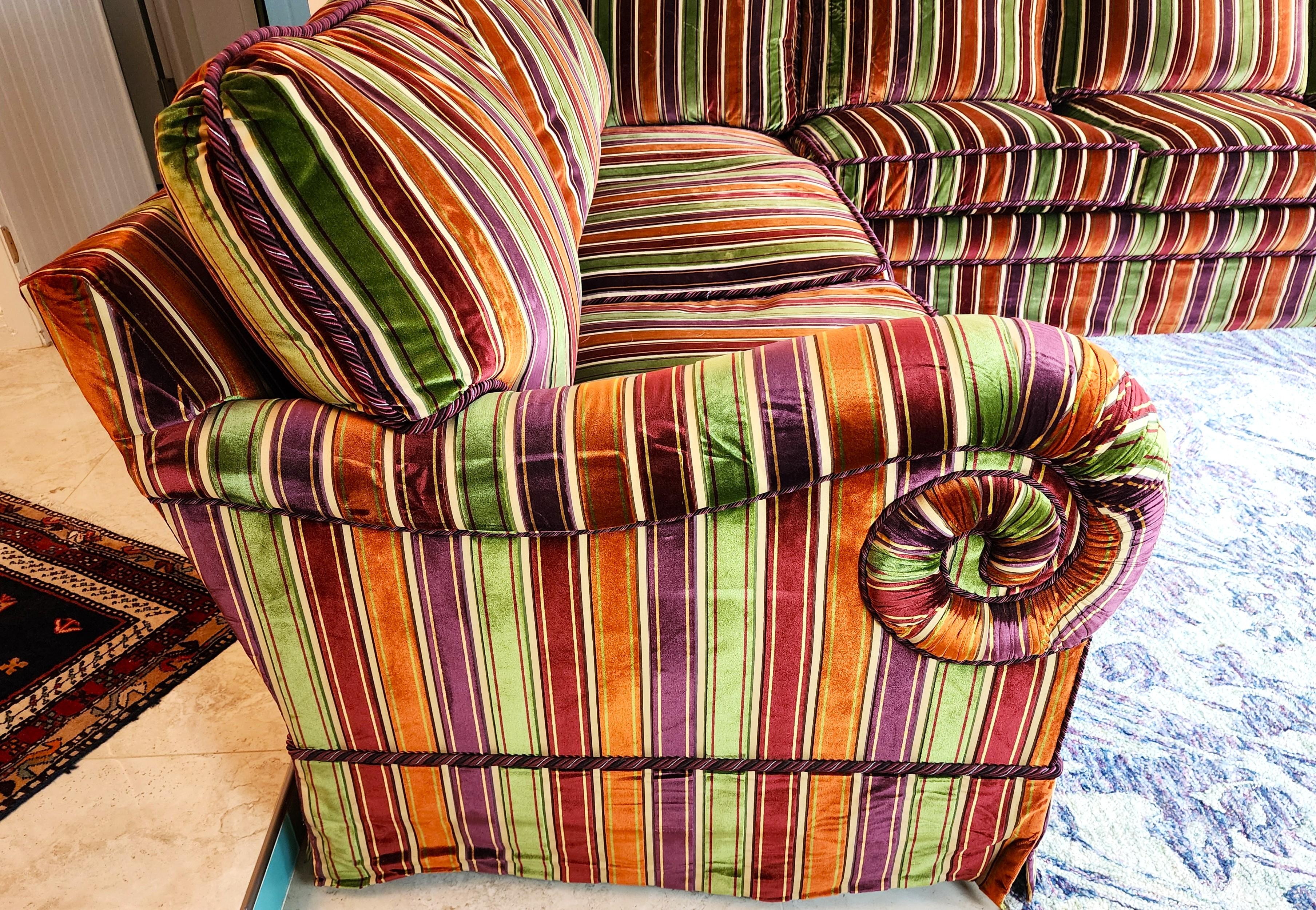 Velvet Custom Schwartz Collection Paris Sectional Sofa for Juan Pablo Molyneux For Sale