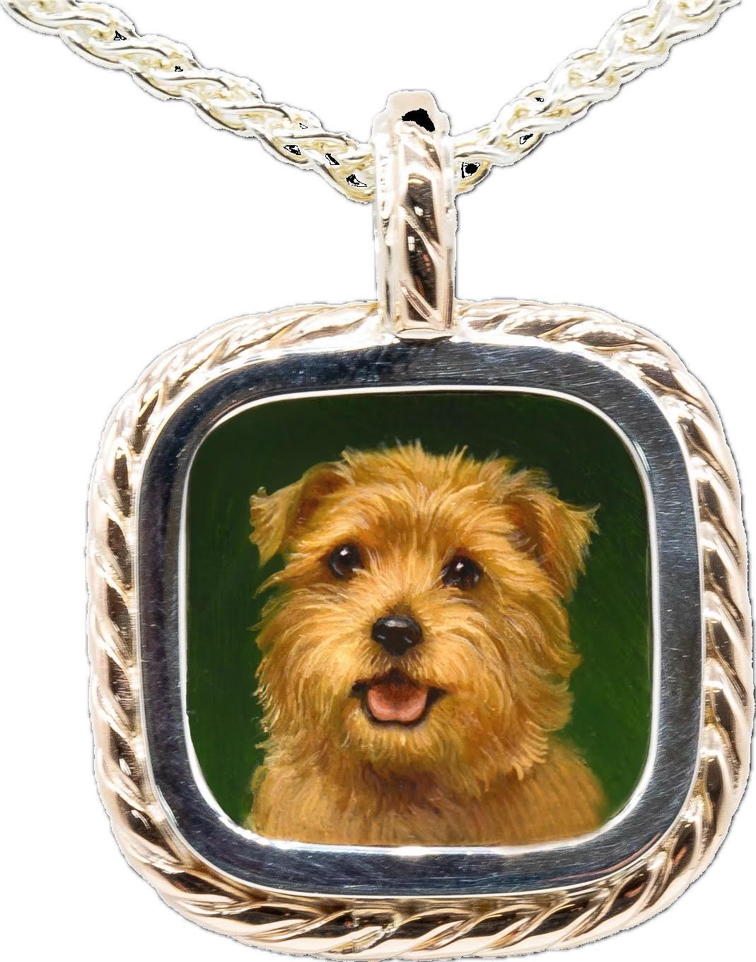 Artista Cane in miniatura scolpito su misura, charm a forma di cavallo, braccialetto e ciondolo in miniatura a olio in vendita