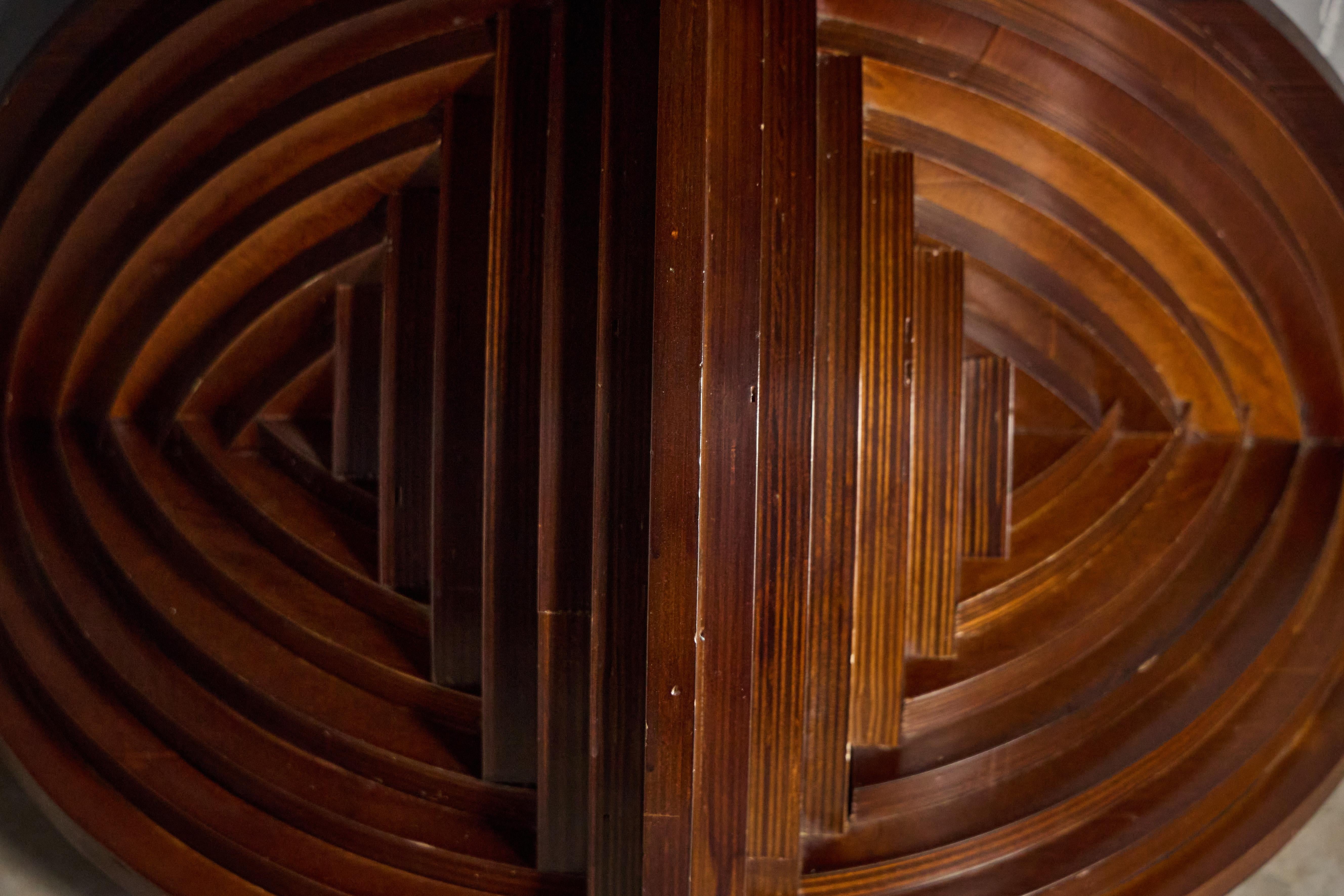 Custom Sculptural Console Tables by Mario Ceroli, Italy, 1970s In Excellent Condition For Sale In Antwerp, BE