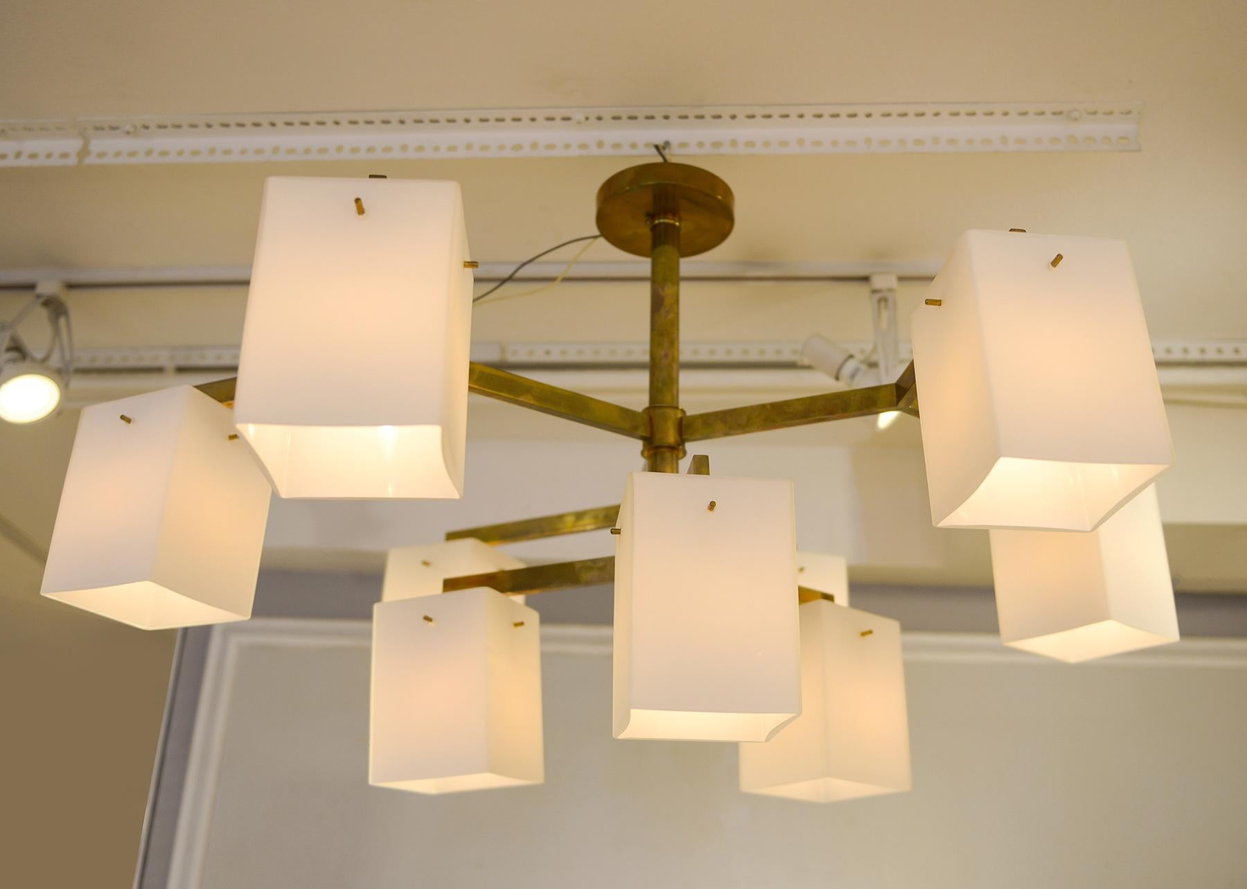 Mid-Century moderno Apparecchio di illuminazione scultoreo personalizzato Jules in vendita
