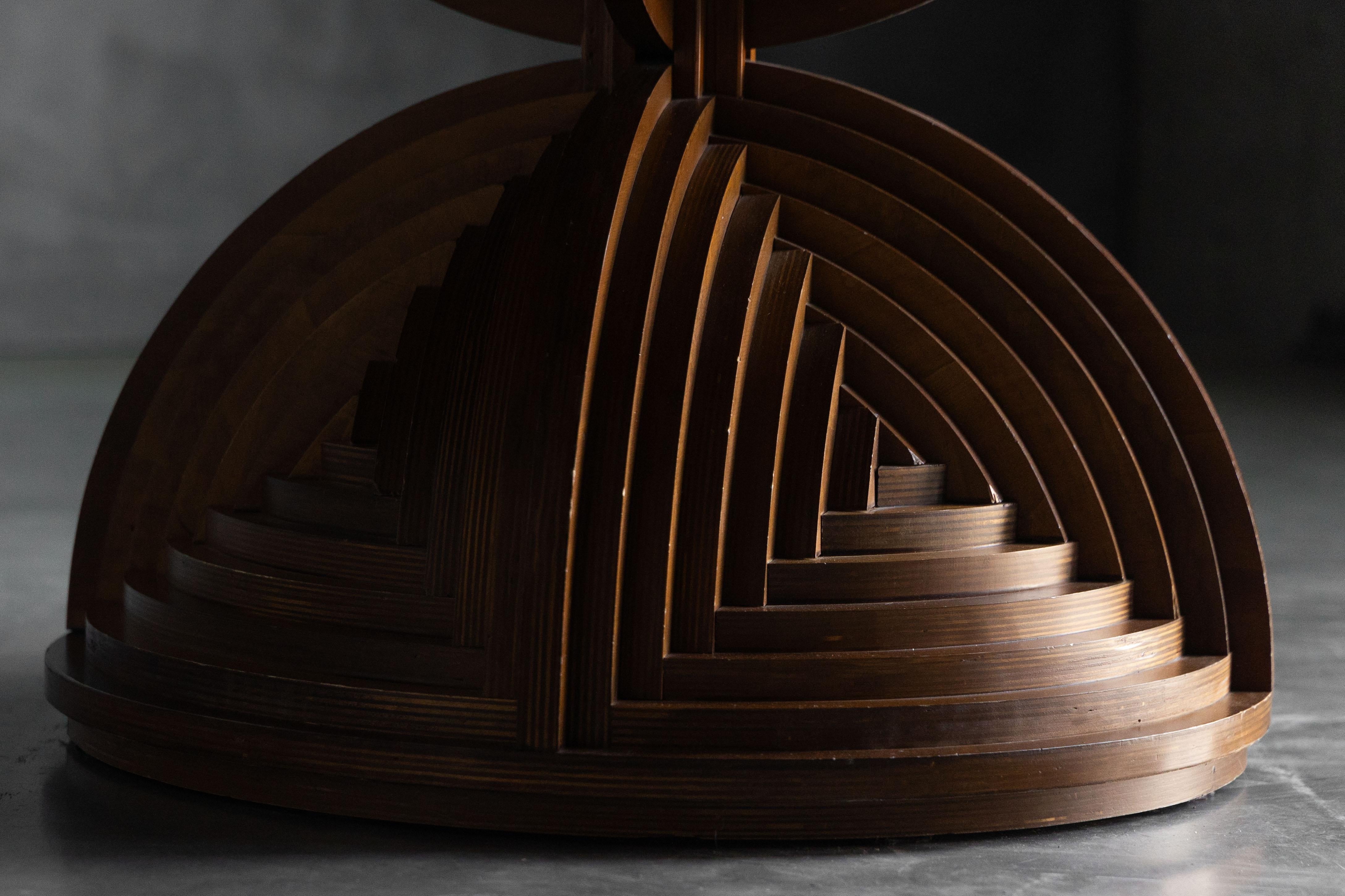 Custom Sculptural Table by Mario Ceroli, Italy, 1970s For Sale 4