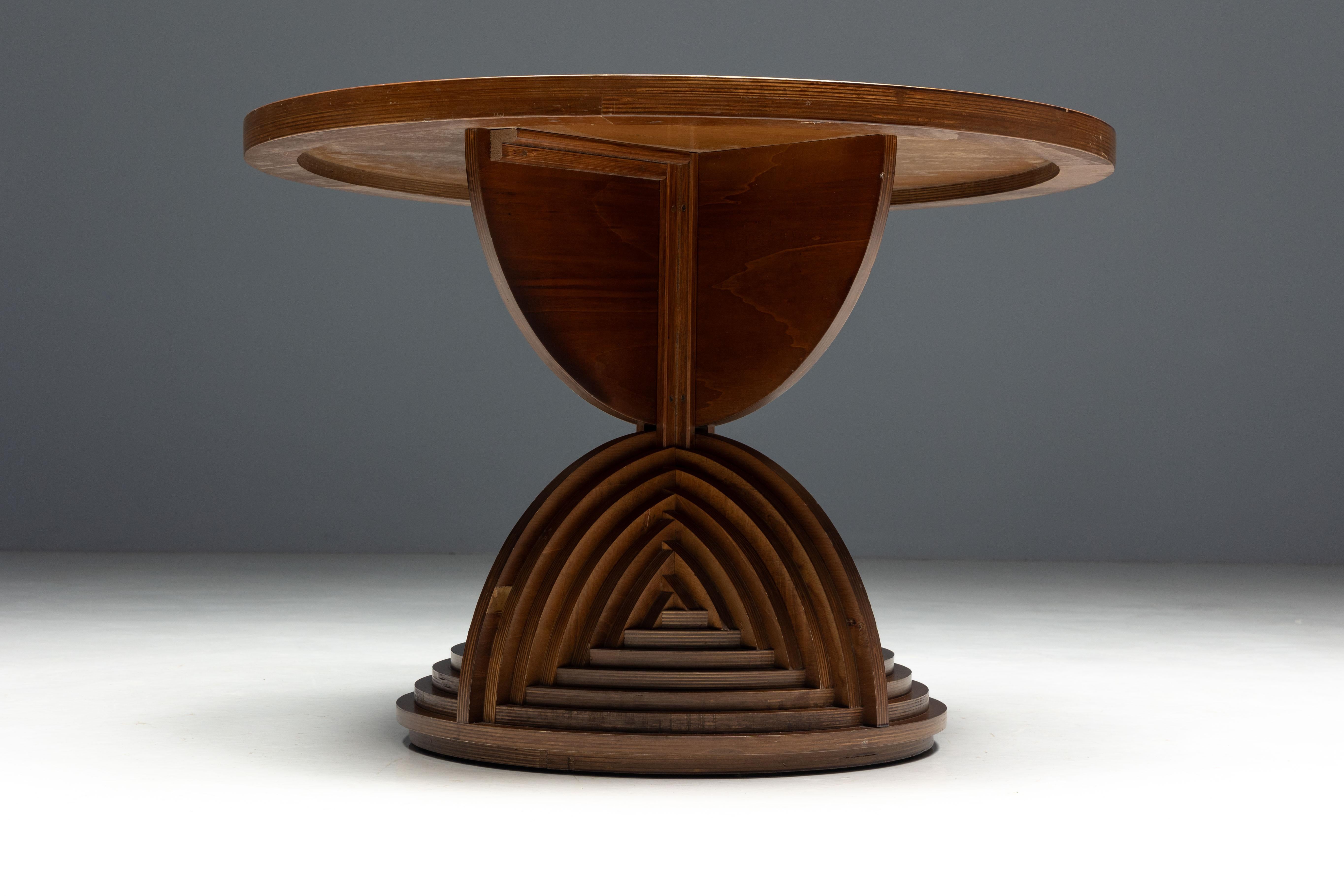 Custom Sculptural Table by Mario Ceroli, Italy, 1970s For Sale 8