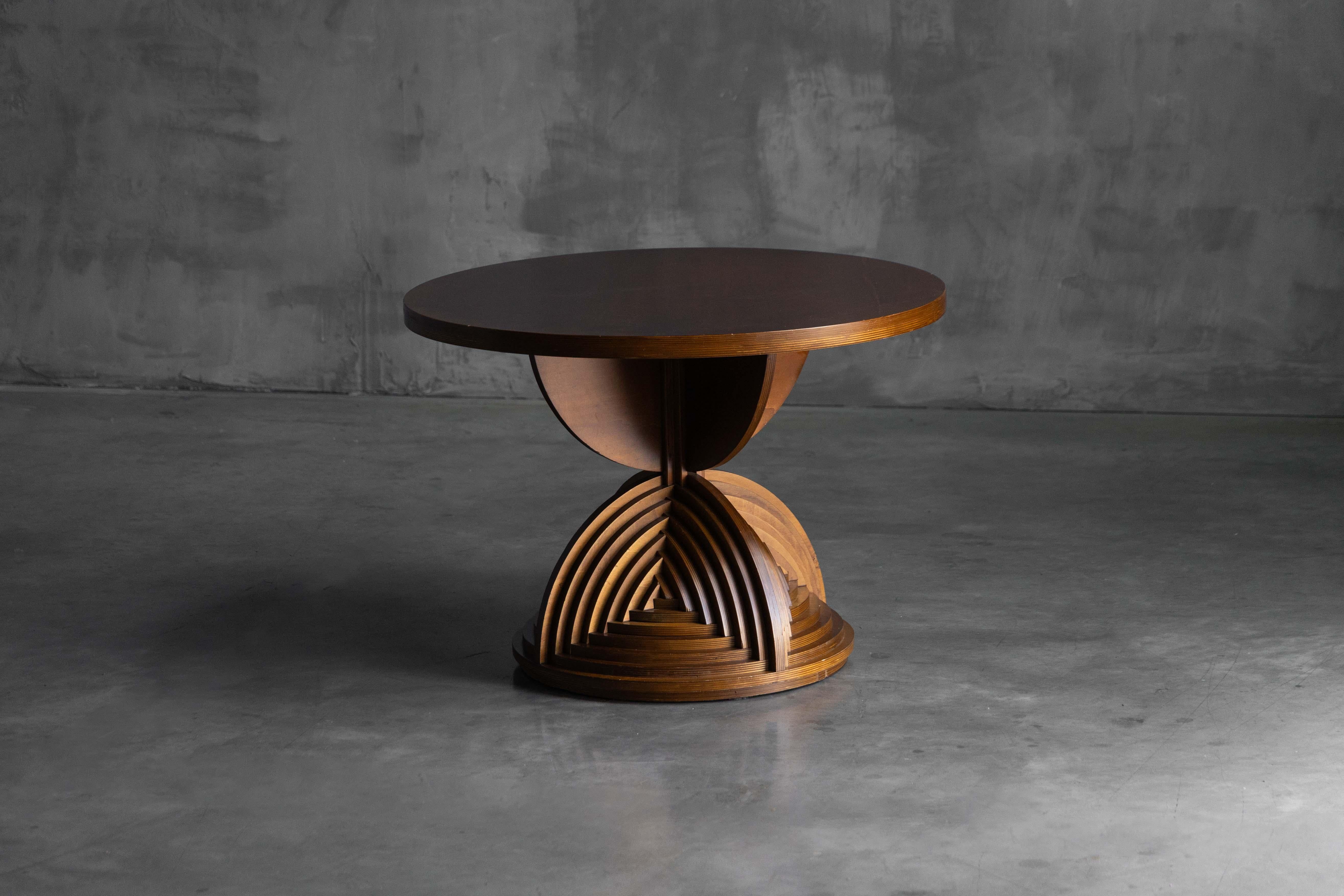 Mid-Century Modern Custom Sculptural Table by Mario Ceroli, Italy, 1970s For Sale