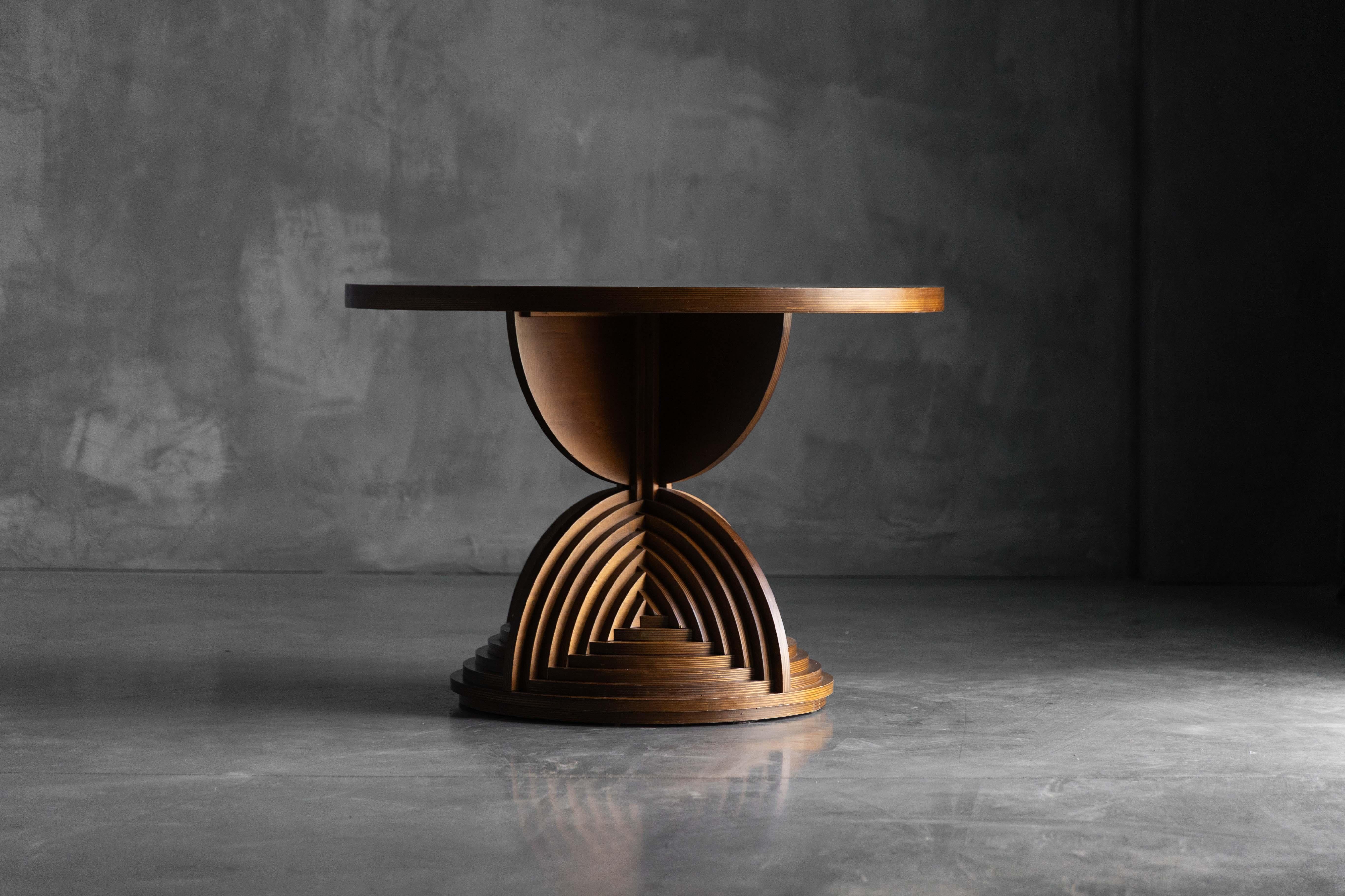 Italian Custom Sculptural Table by Mario Ceroli, Italy, 1970s For Sale