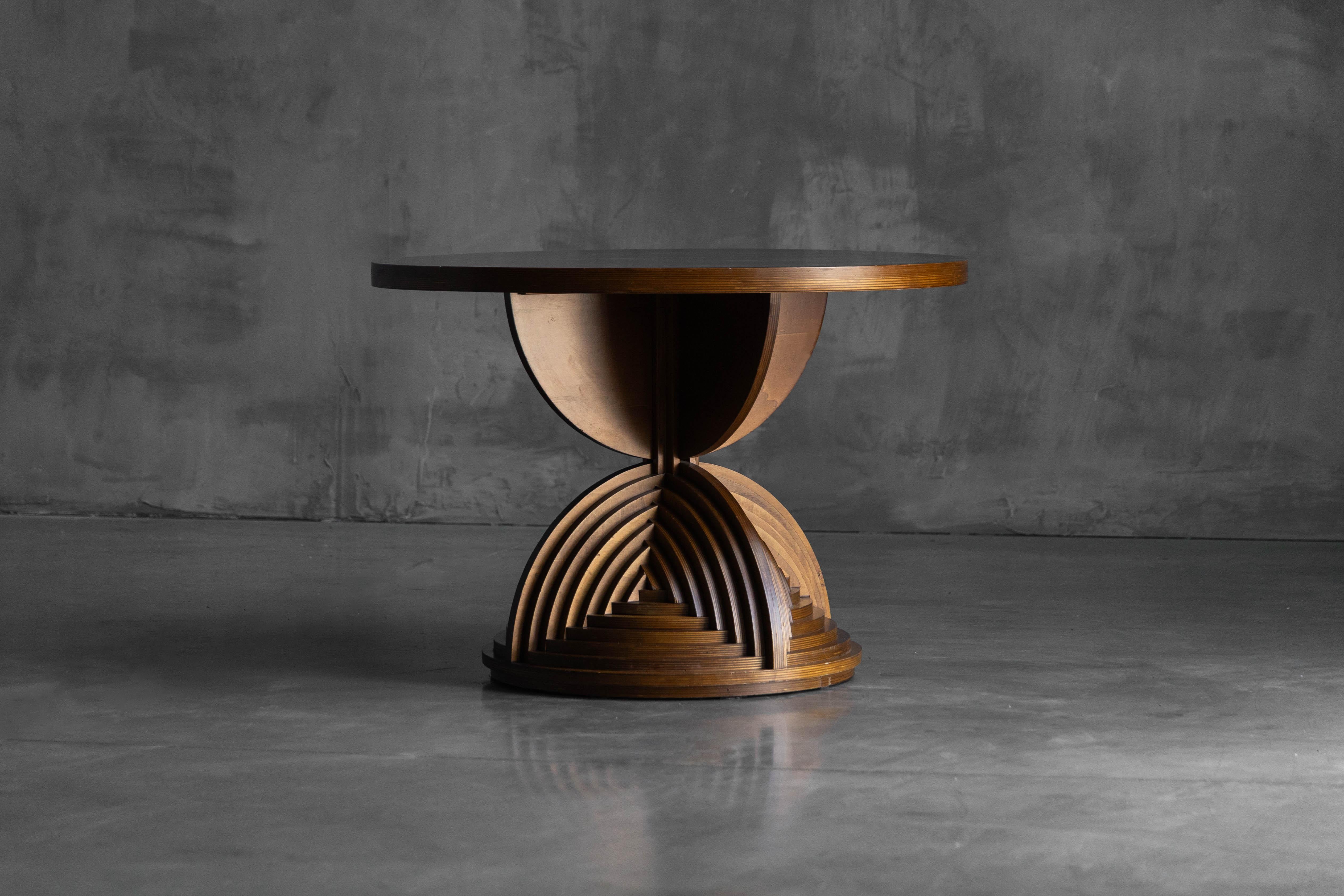 Custom Sculptural Table by Mario Ceroli, Italy, 1970s For Sale 1