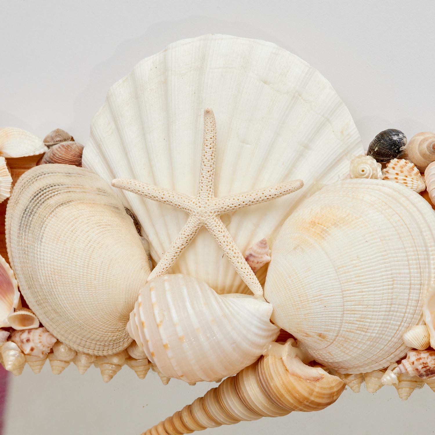 Other Custom Sea Shell incrusted Mirror For Sale