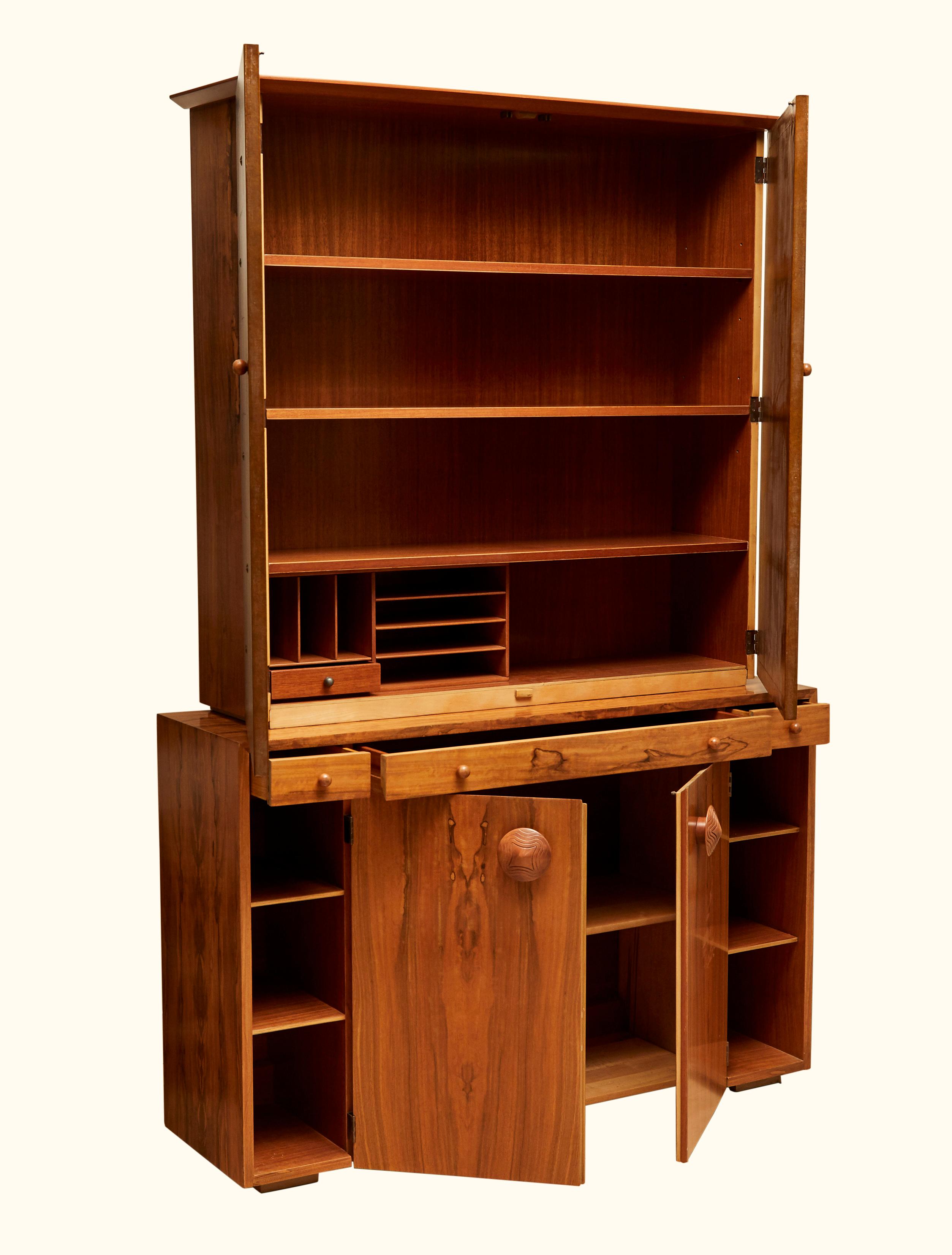 Mid-Century Modern Custom Secretary Bookcase / Cabinet by Gilbert Rohde Paldo for Herman Miller