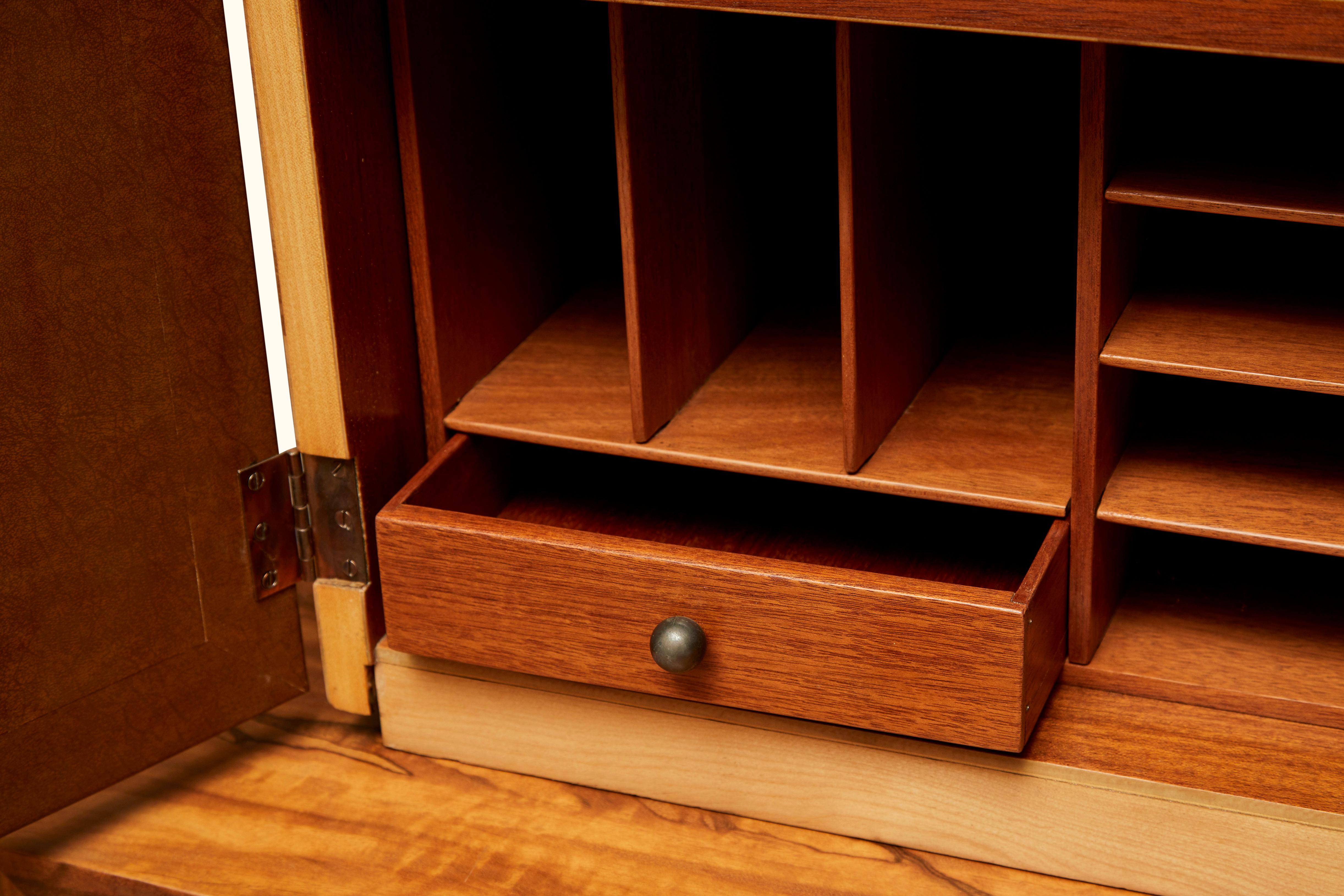 Mid-20th Century Custom Secretary Bookcase / Cabinet by Gilbert Rohde Paldo for Herman Miller