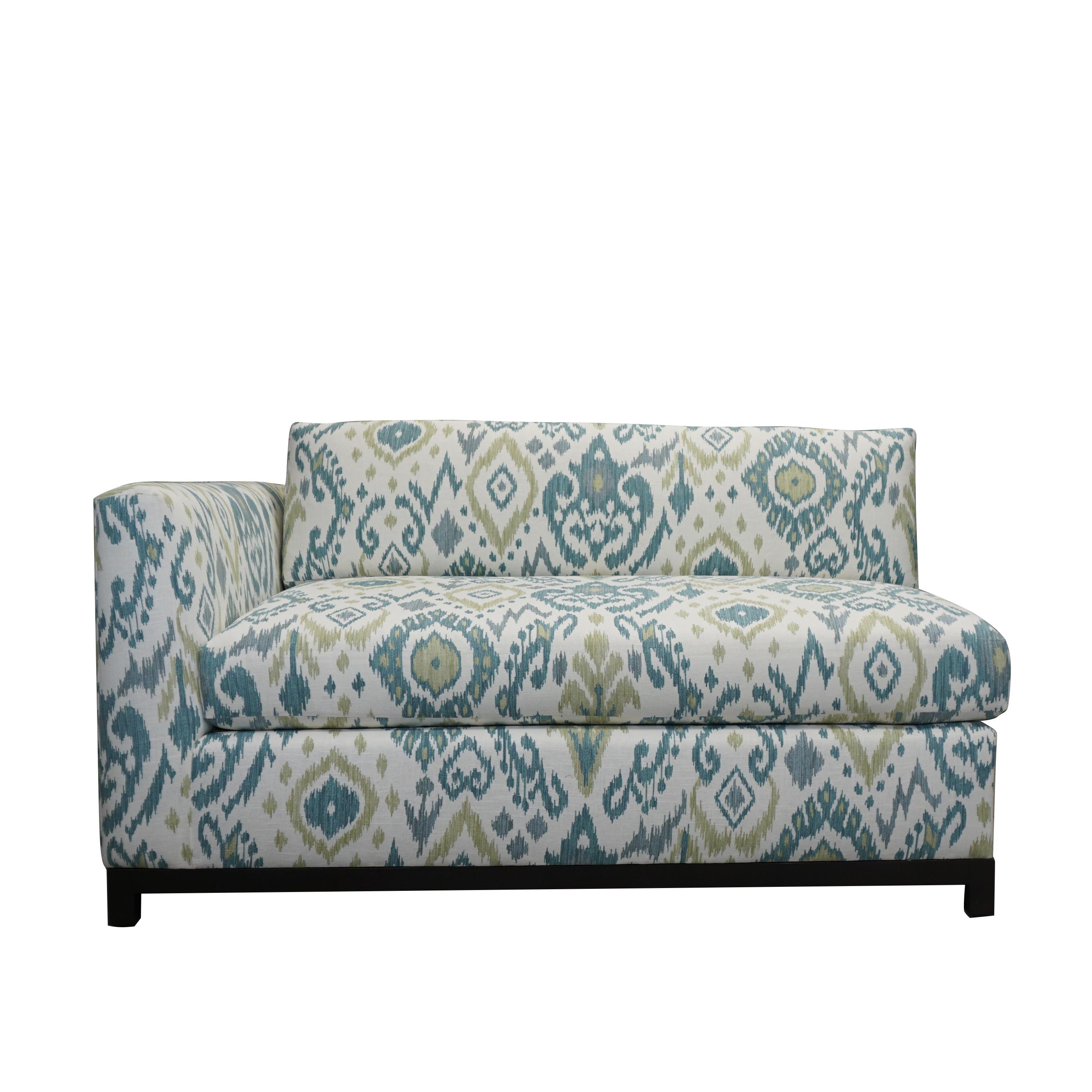 Hardwood Custom Sectional Sofa with Wood Base For Sale