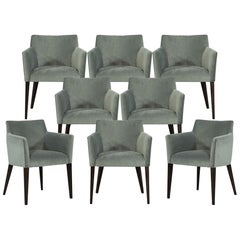 Custom Set of Eight Modern Dining Chairs by Carrocel