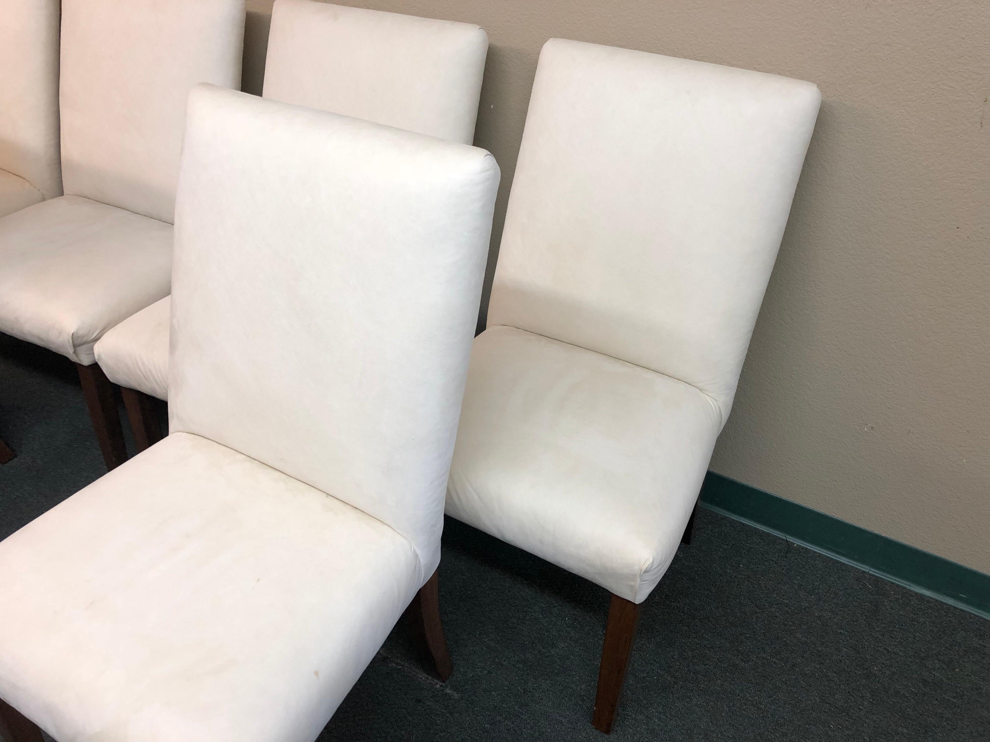 Custom Set of Six Contemporary Dining Chairs In Good Condition For Sale In San Francisco, CA