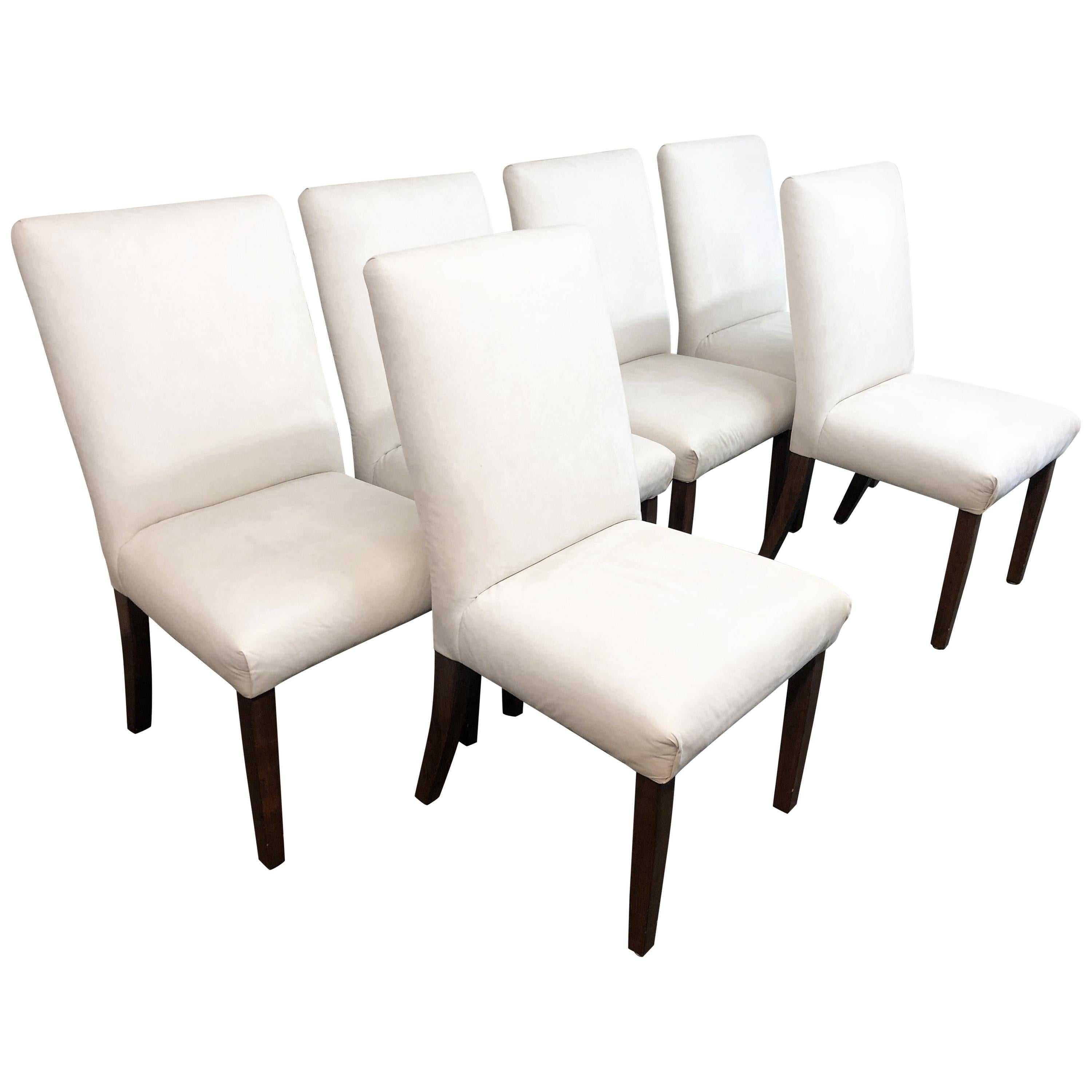 Custom Set of Six Contemporary Dining Chairs For Sale
