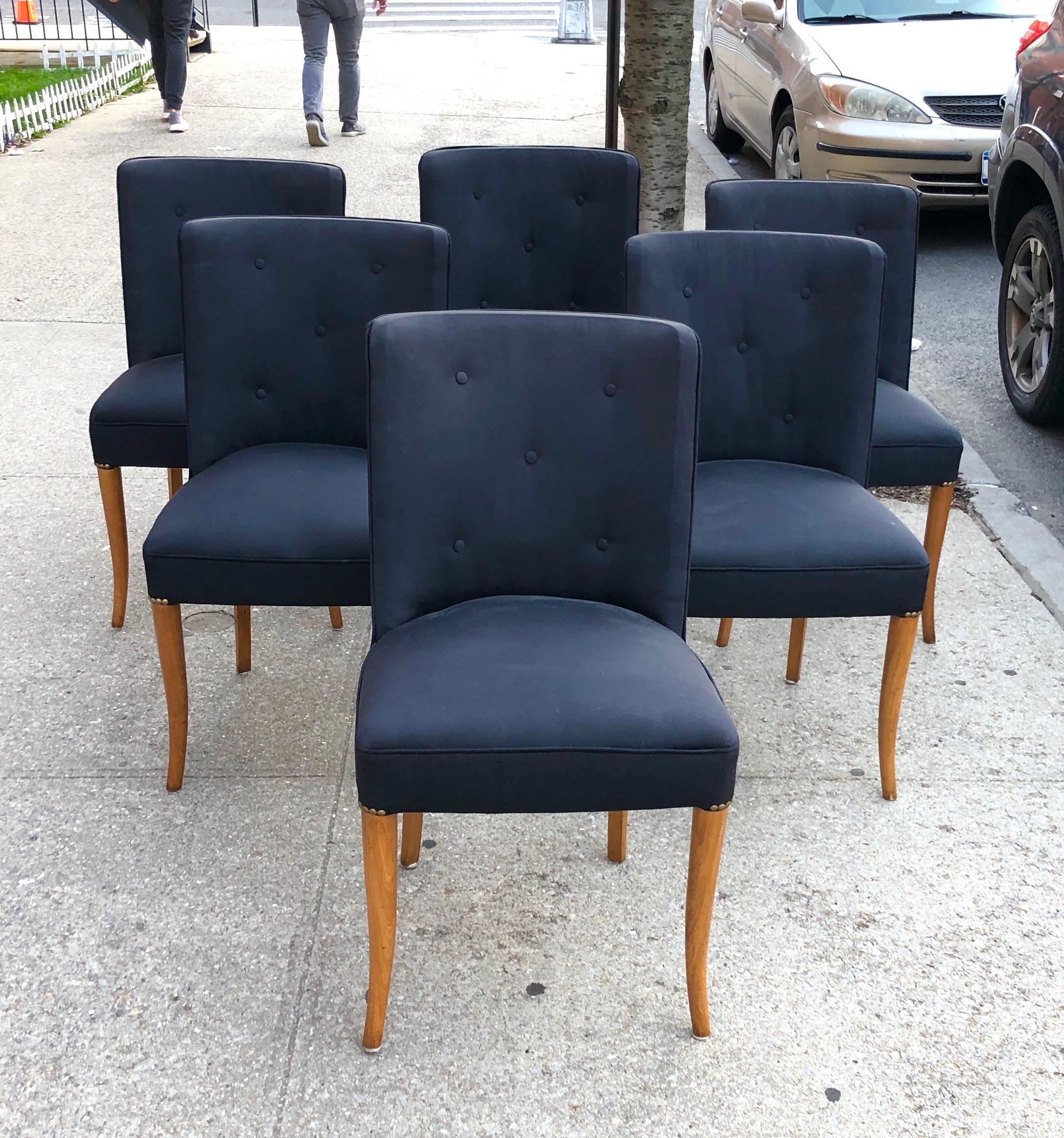 American Custom Set of Six Dining Chairs by Robsjohn-Gibbings