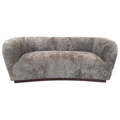 Custom Shearling Sofa in the Style of Slagelse Møbelværk