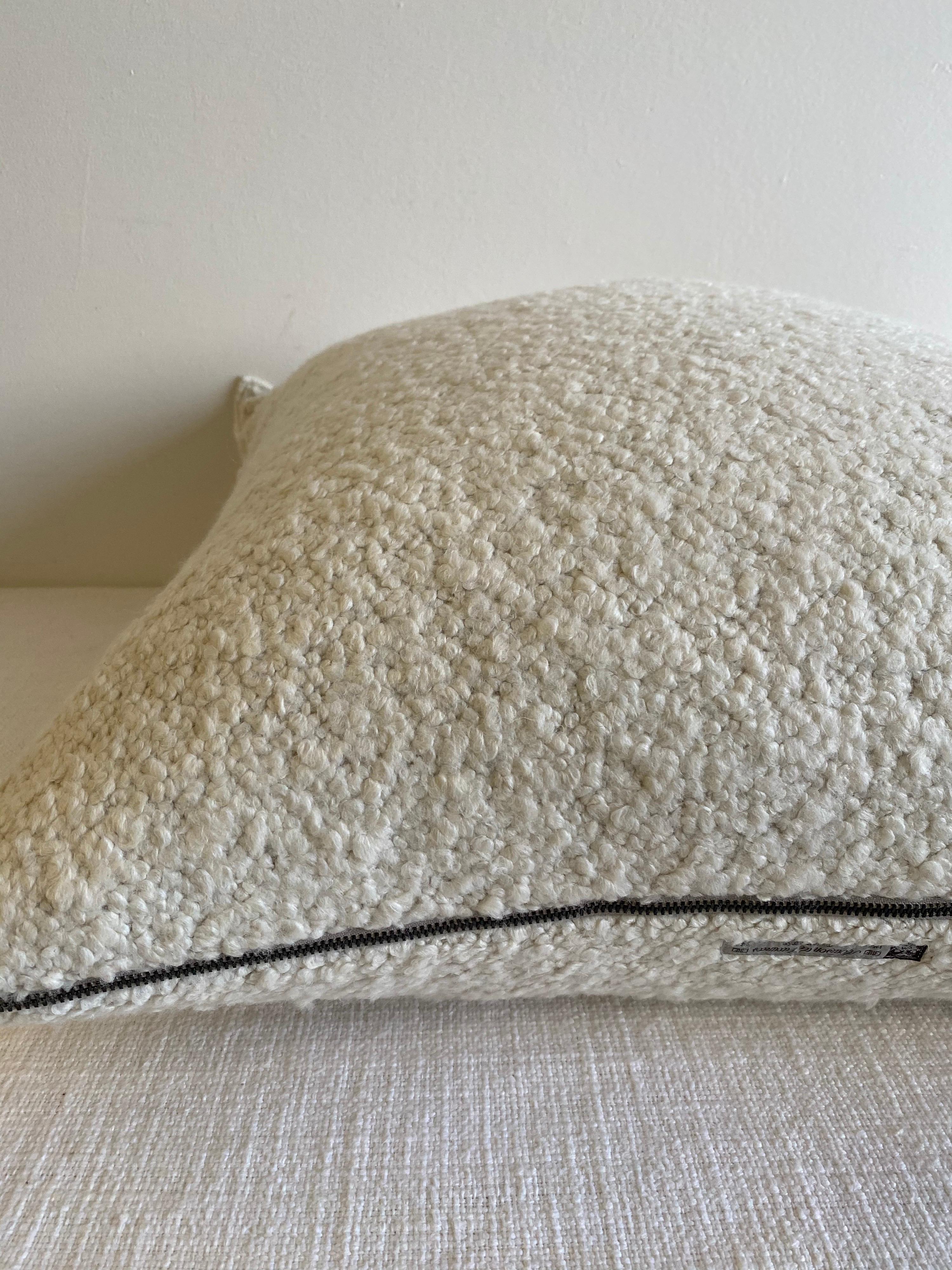 Custom Linen and Wool Blend Euro Pillow In New Condition For Sale In Brea, CA