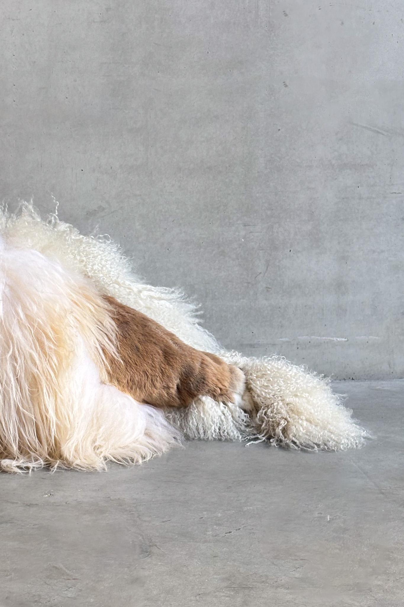 Belgian Custom sheepskin Sculptural by Carine Boxy -- 