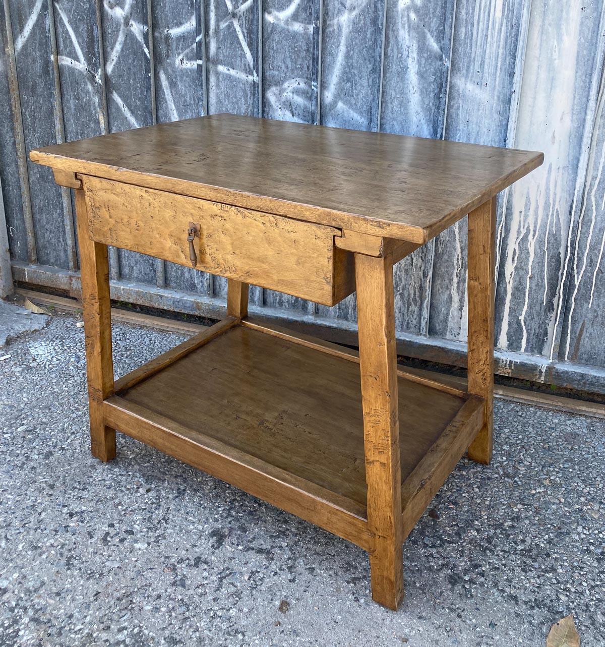 Rustic Custom Side Tables or Nightstands in Walnut by Dos Gallos Studio For Sale