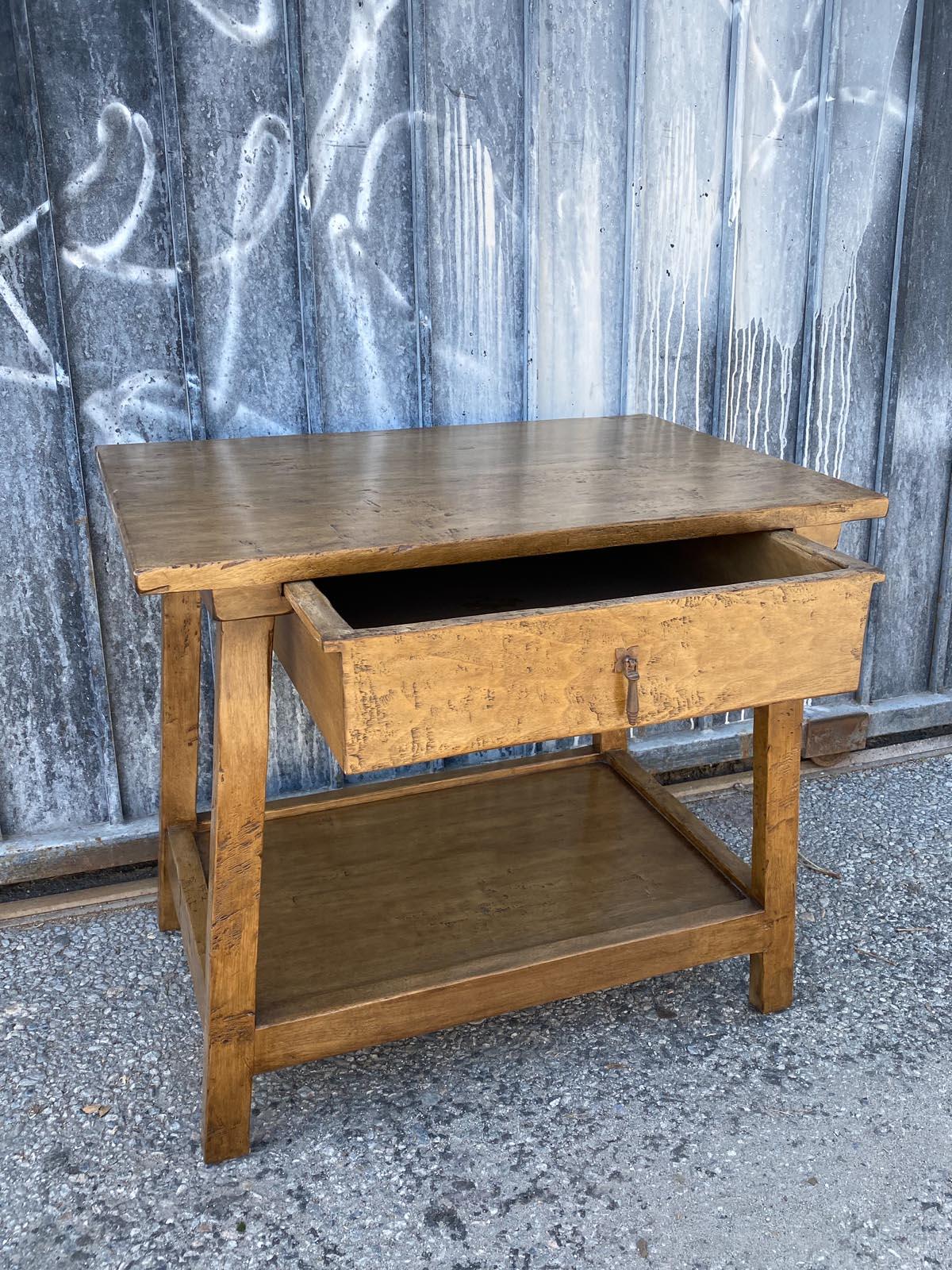 Oak Custom Side Tables or Nightstands in Walnut by Dos Gallos Studio For Sale
