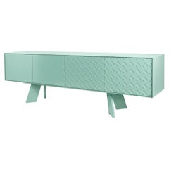 Custom Sideboard With Patterns Lacquered In Mint