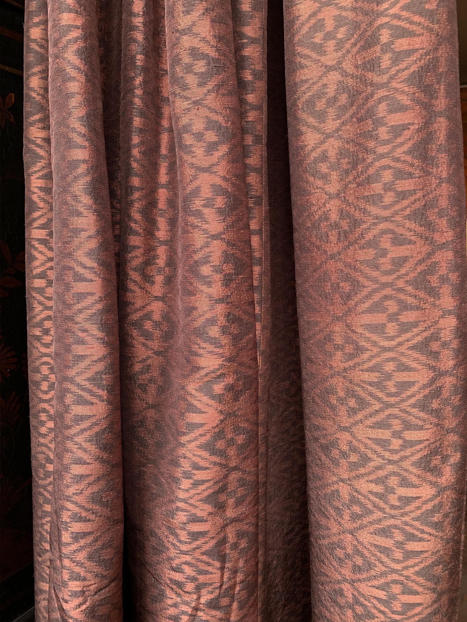 Contemporary Custom Silk Curtain Panels by Michael Smith & J. C. Landa, a Set of 4