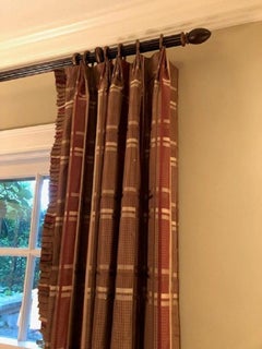 Silk Lined Draperies  of Schumacher Fabric  - 2 panels